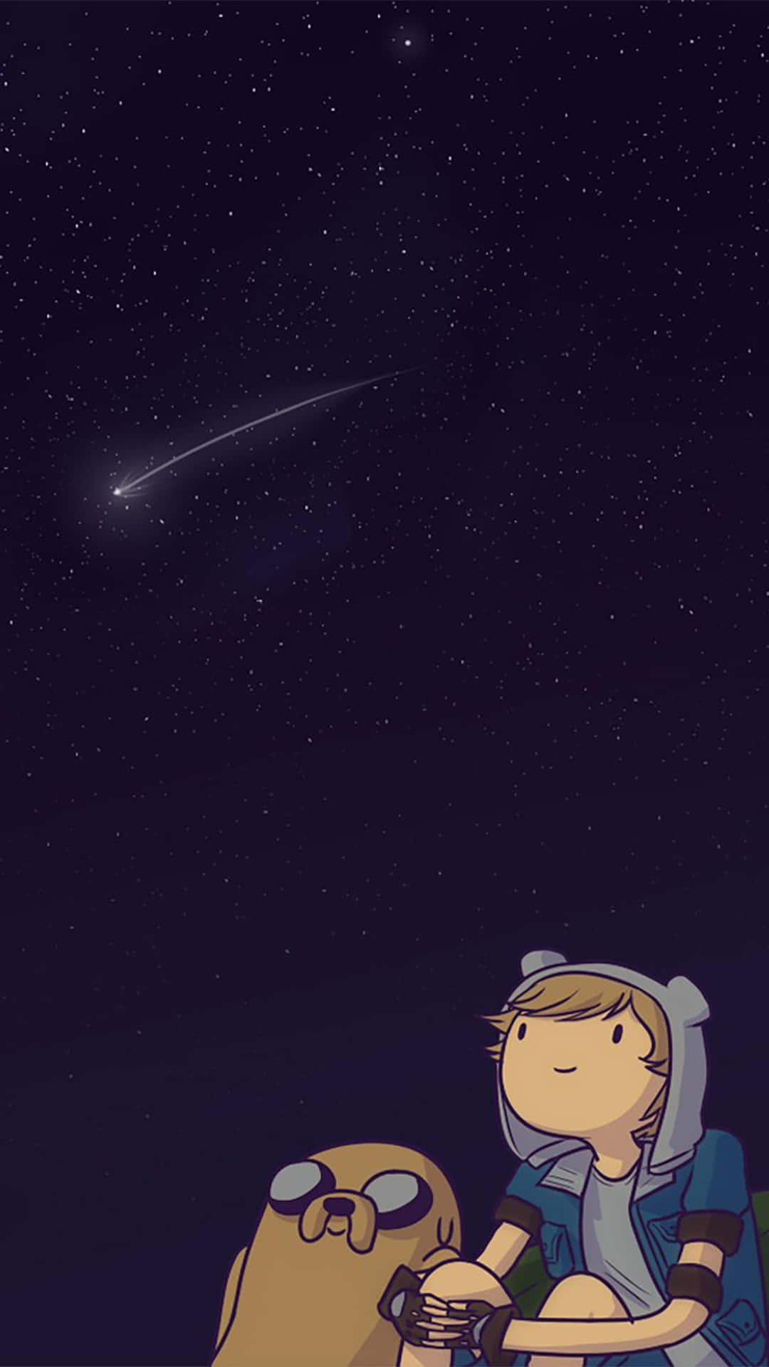 Adventure Time, iPhone, starry night sky, Full HD Phone Wallpaper