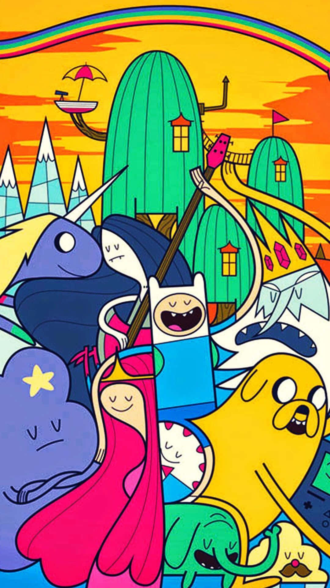 Adventure Time, iPhone, cartoon characters, Full HD Phone Wallpaper