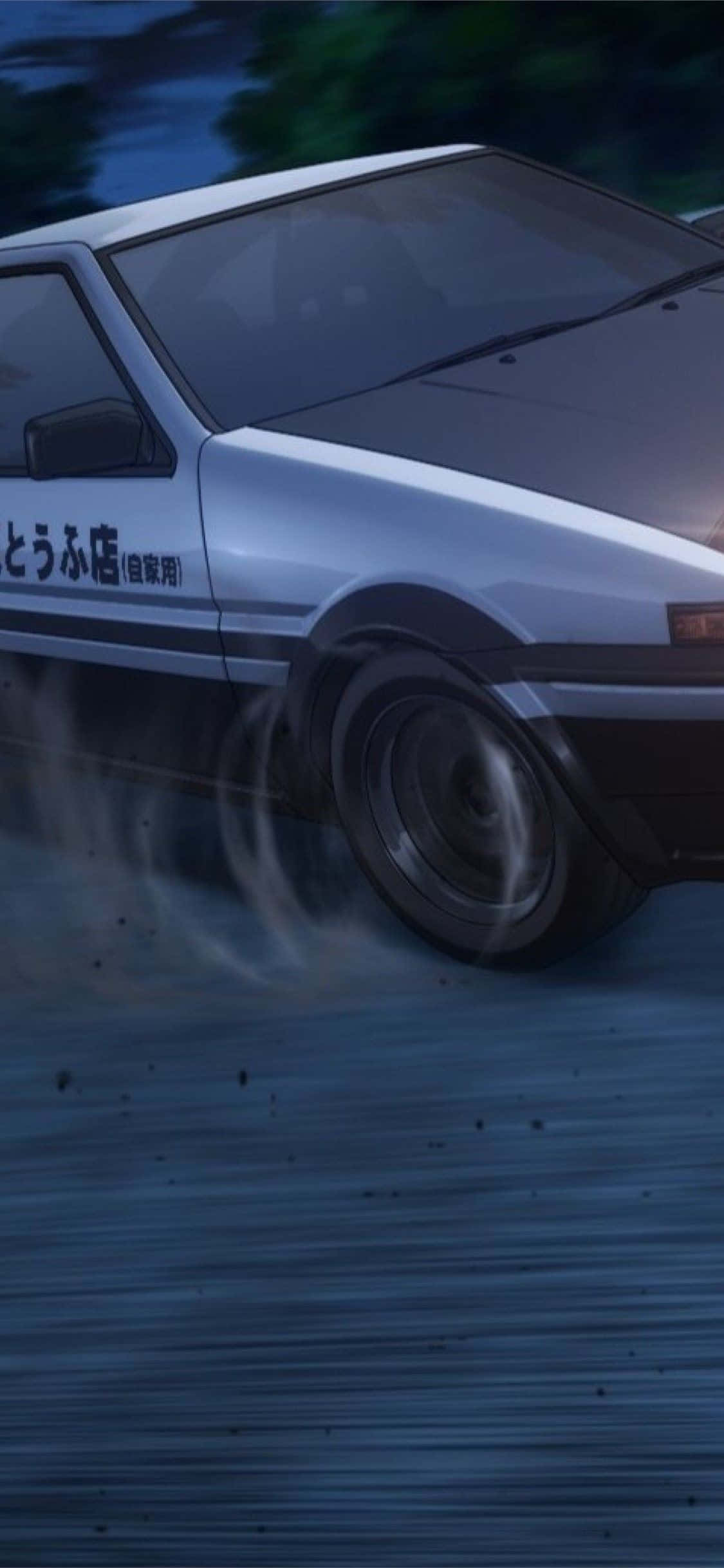 AE86, silver, drifts at night, Full HD Phone Wallpaper