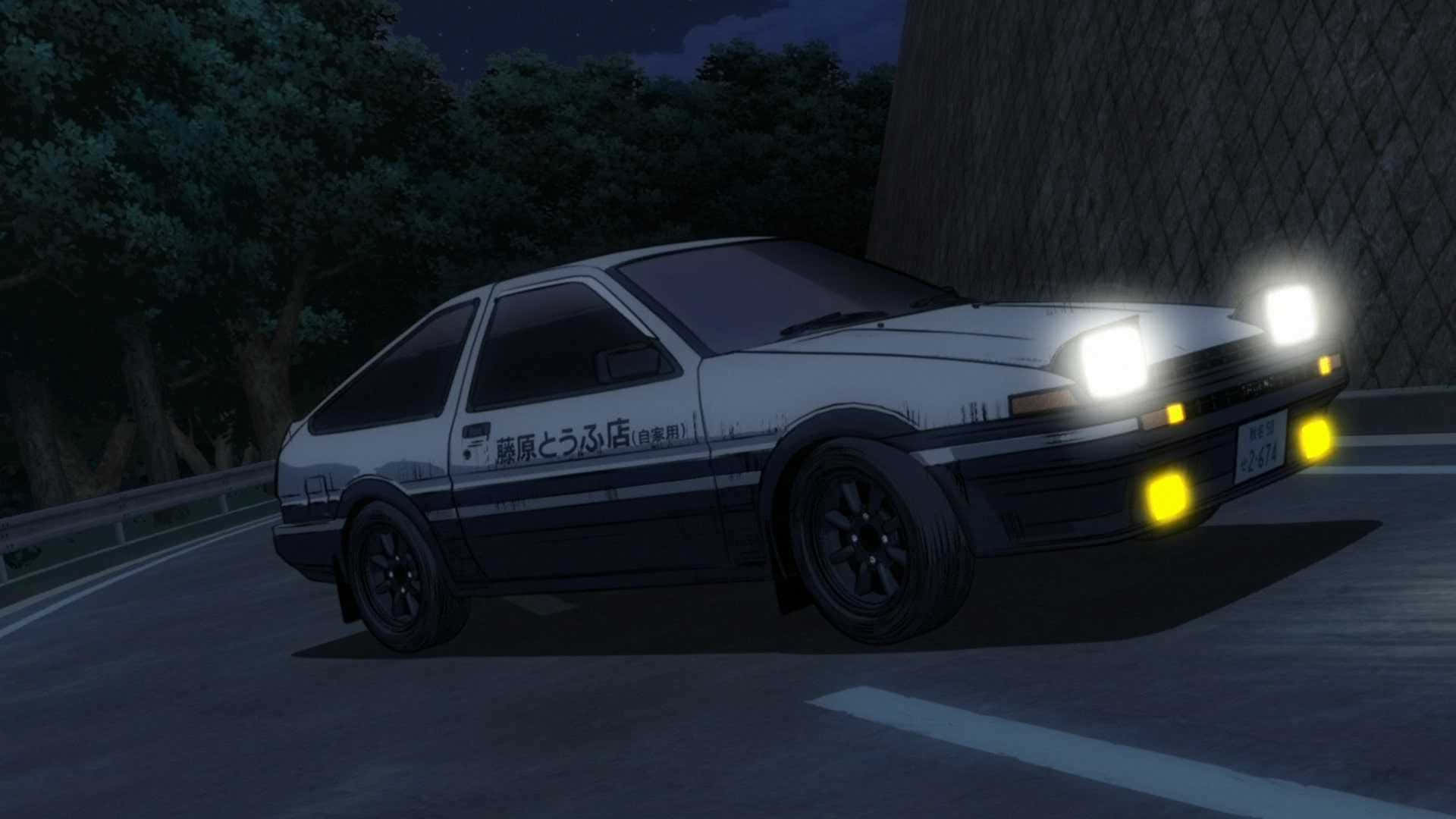 AE86, white, glowing headlights, Full HD Desktop Wallpaper
