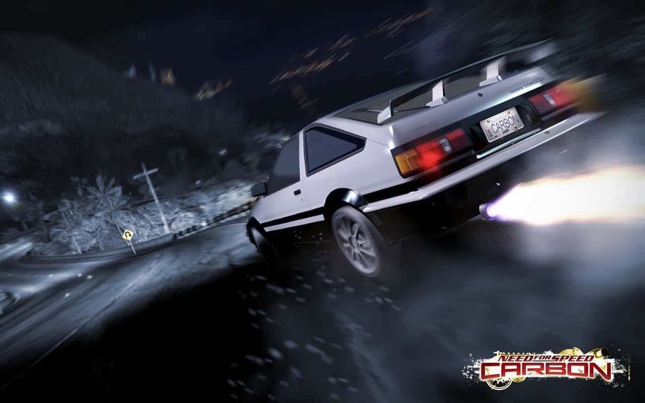 AE86, white, night, HD Desktop Wallpaper