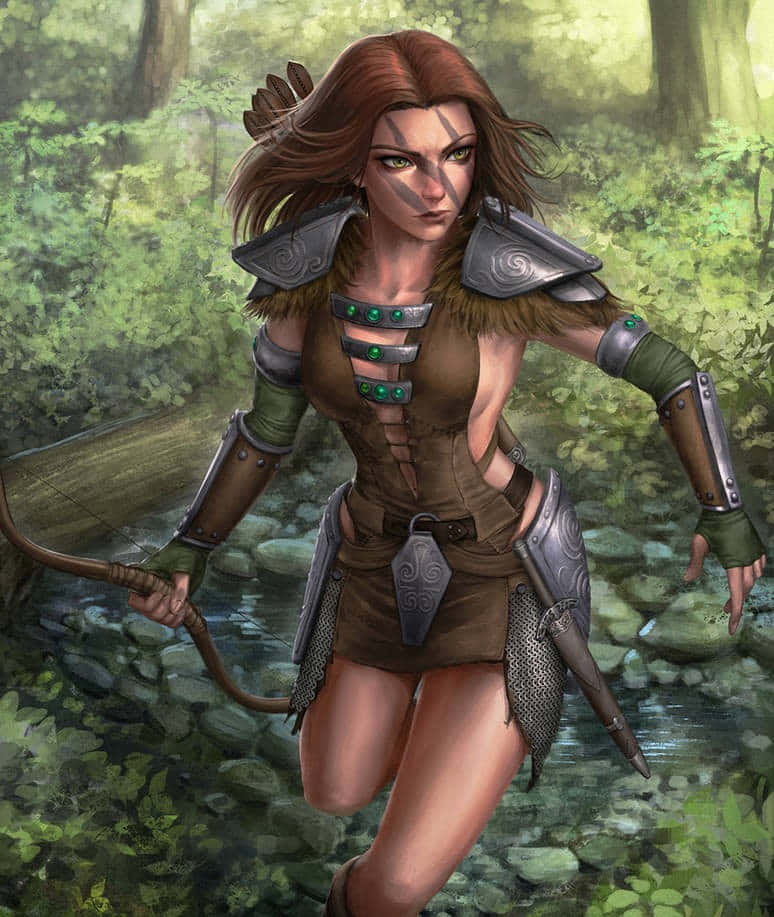Aela The Huntress, archer, detailed armor, SD Phone Wallpaper
