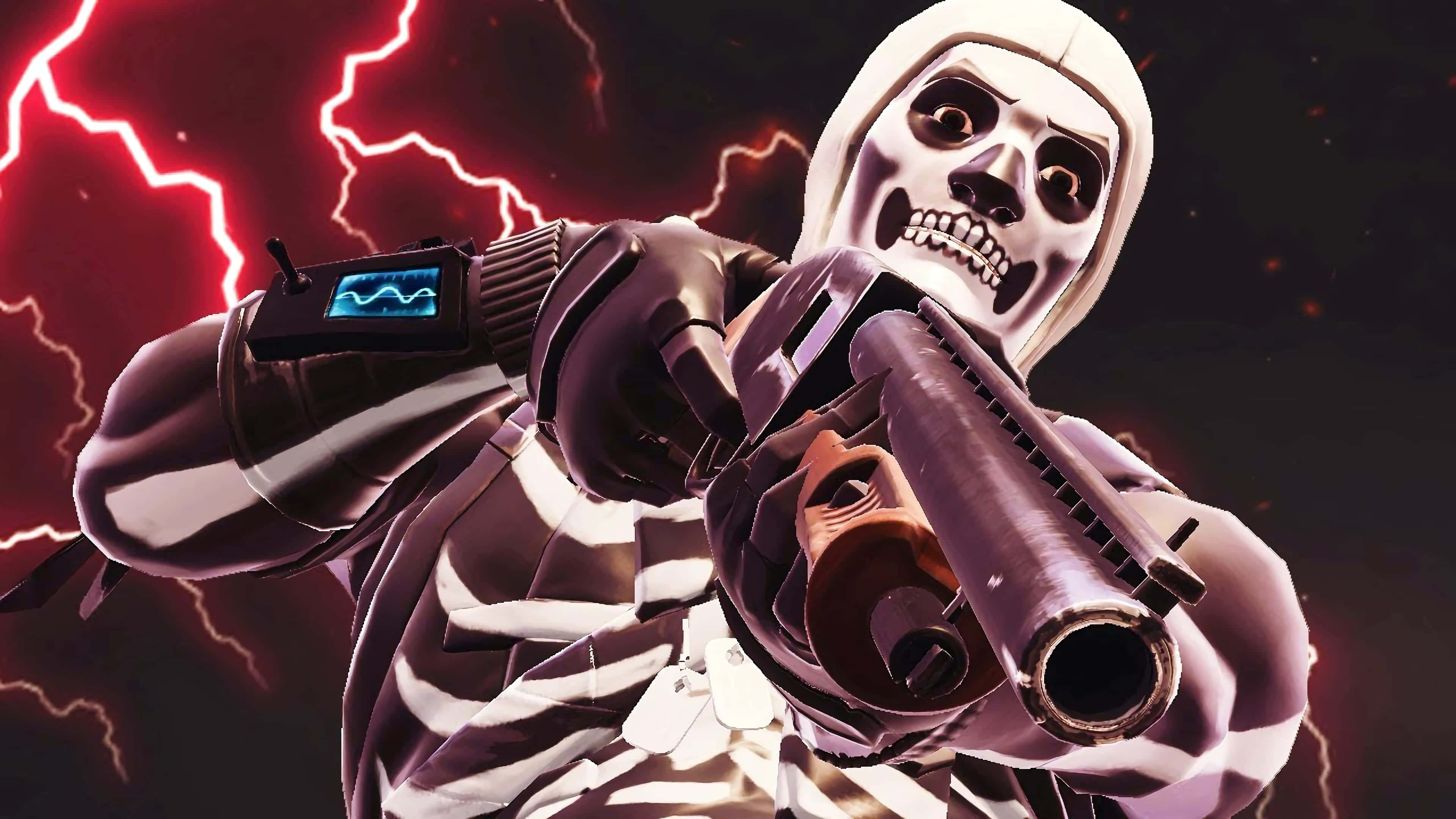 Aerial Assault Trooper, white hooded suit, futuristic weapon, 4K Desktop Wallpaper