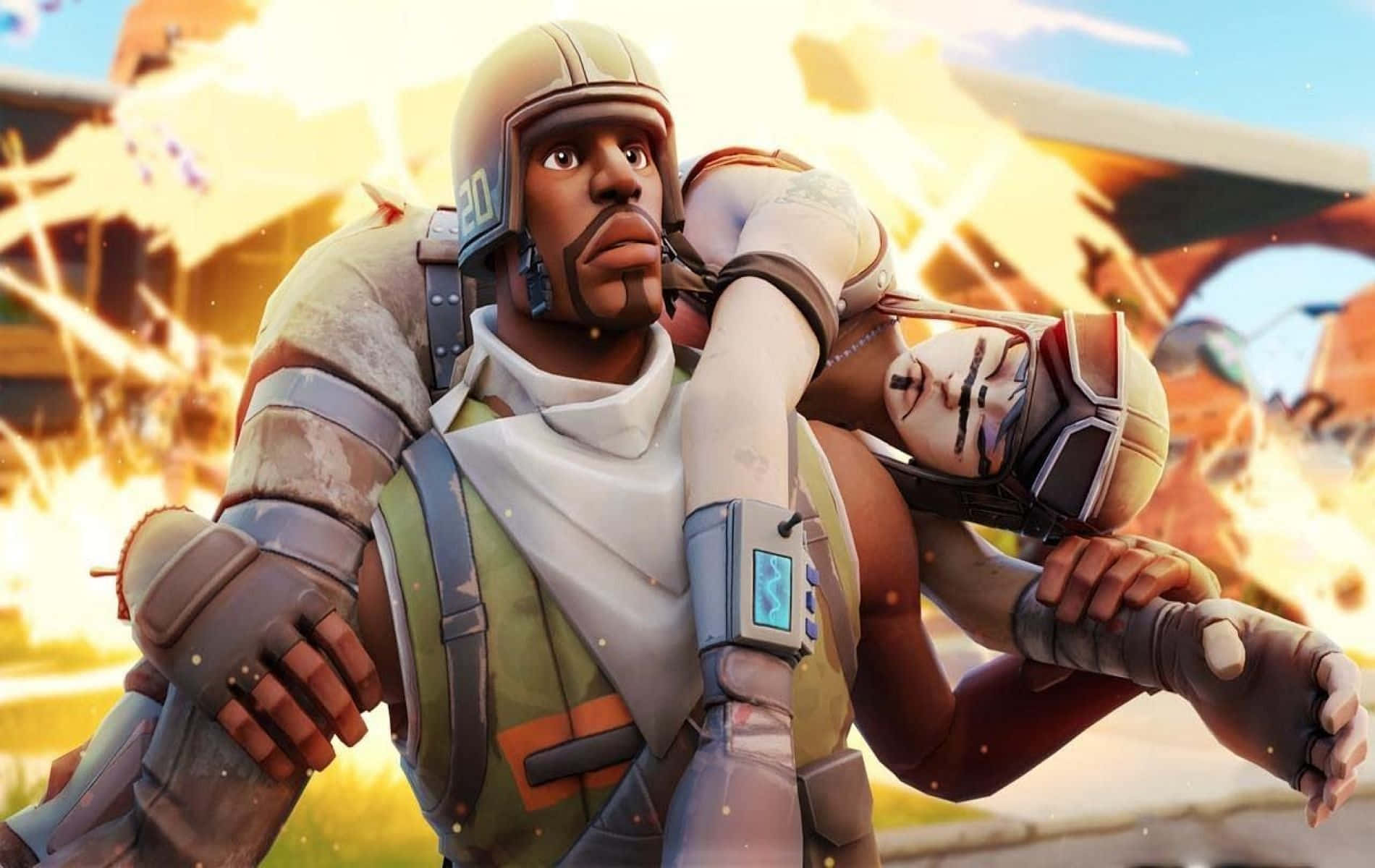 Aerial Assault Trooper, soldier, injured comrade, HD Desktop Wallpaper
