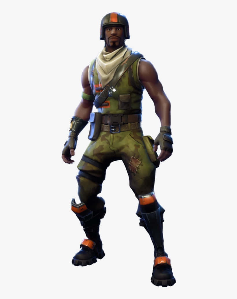 Aerial Assault Trooper, green camouflage gear, orange accents, SD Phone Wallpaper