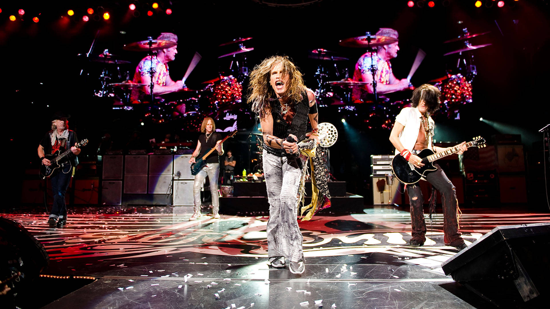 Aerosmith, hard rock band, live concert, Full HD Desktop Wallpaper