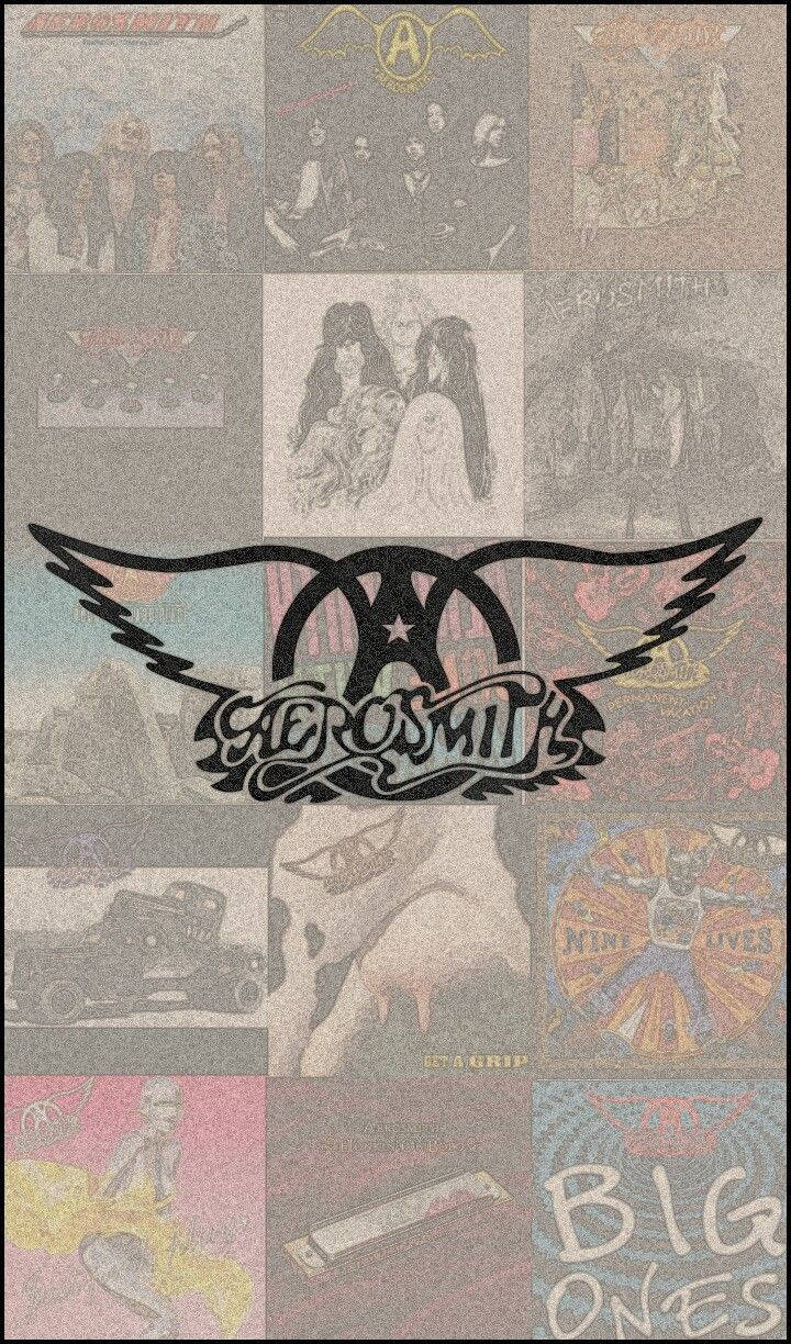 Aerosmith, black Aerosmith logo, wings, SD Phone Wallpaper
