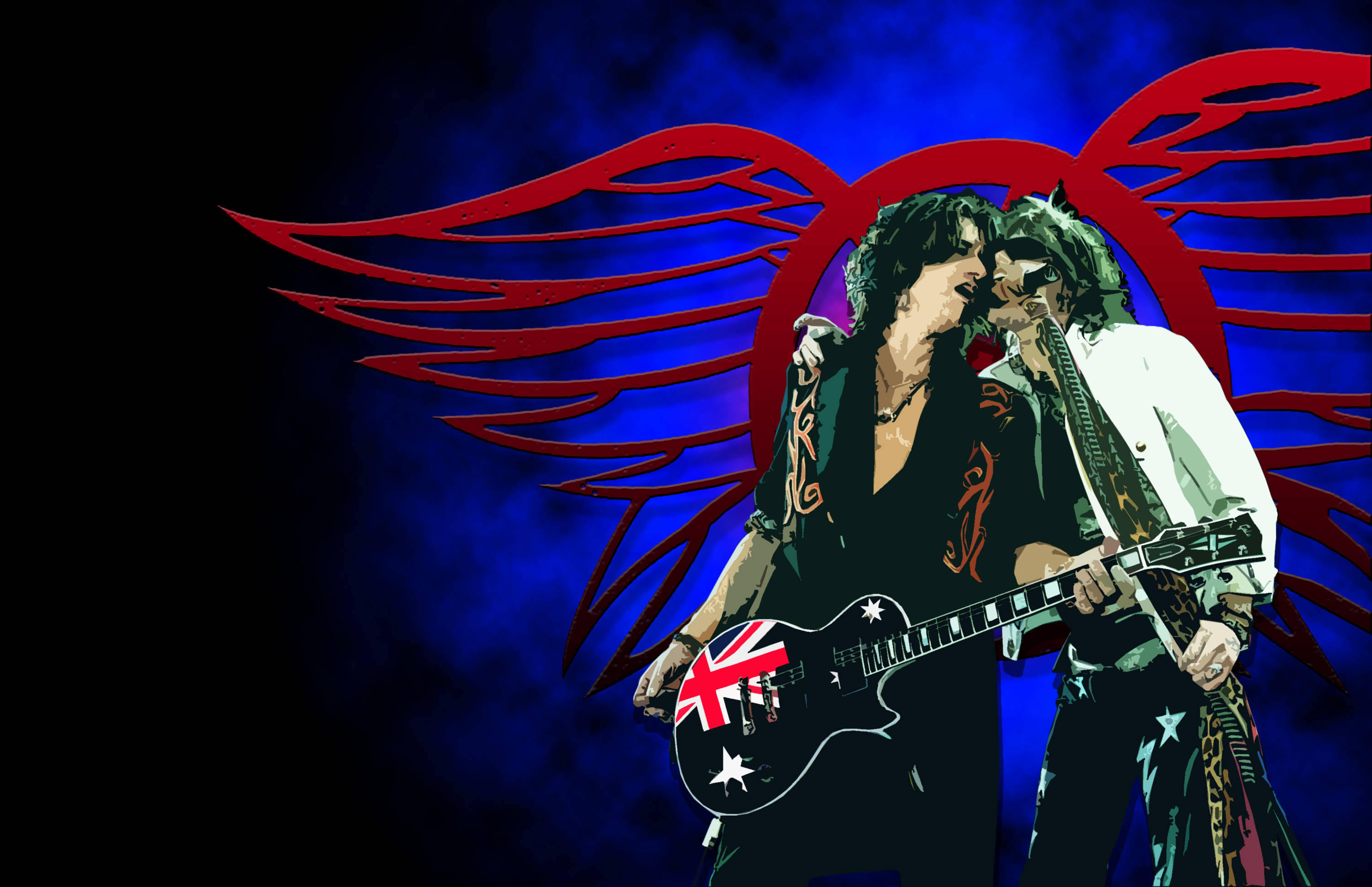 Aerosmith, rock band, live concert, 2K Desktop Wallpaper