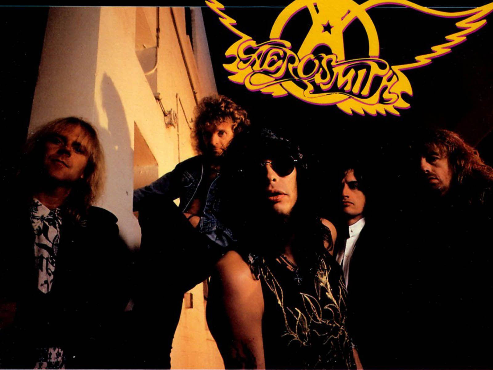 Aerosmith, winged logo, warm lighting, HD Desktop Wallpaper