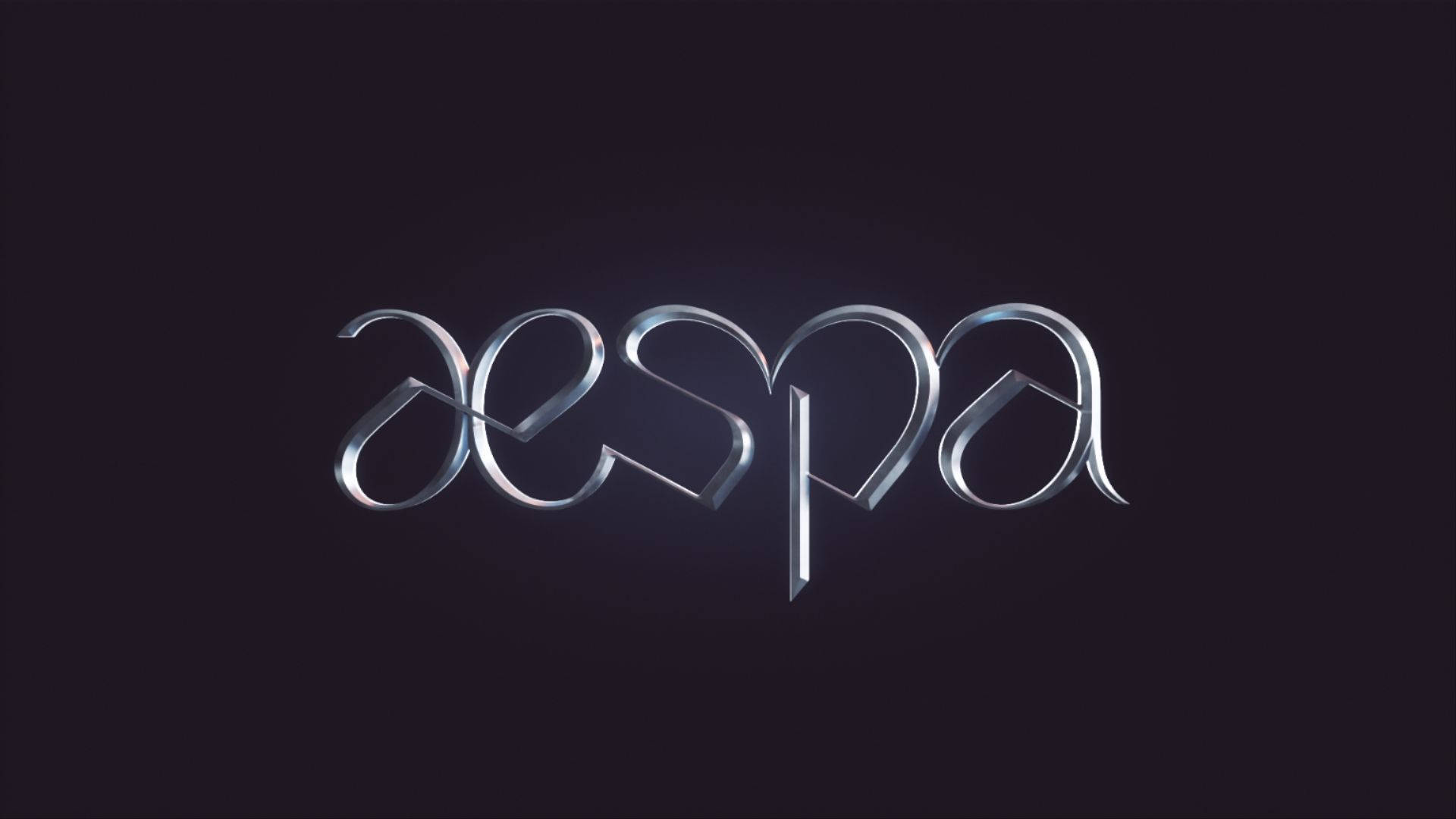 Aespa, crystal logo, shiny metallic, Full HD Desktop Wallpaper
