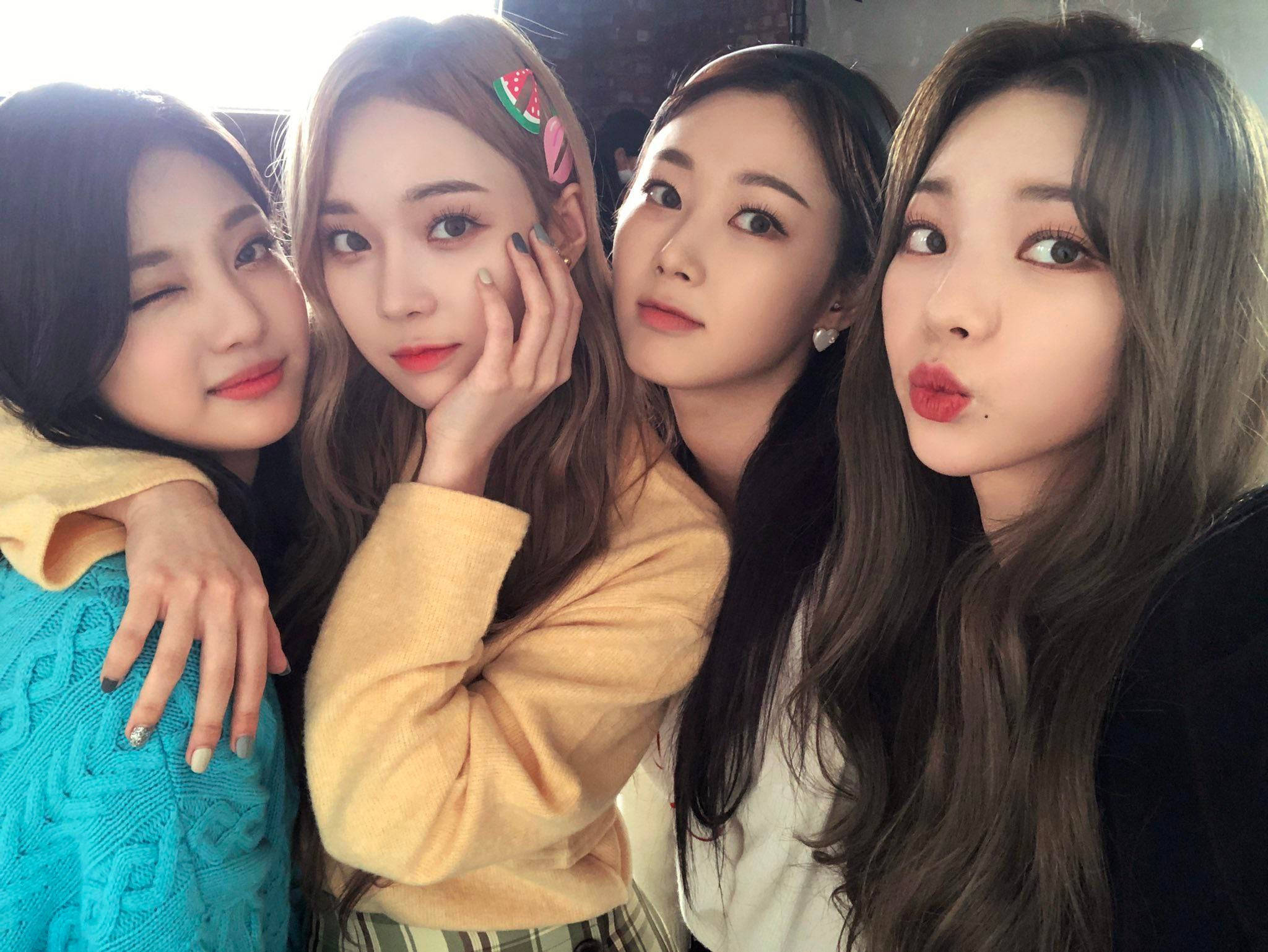 Aespa, group selfie, four young women, Full HD Desktop Wallpaper