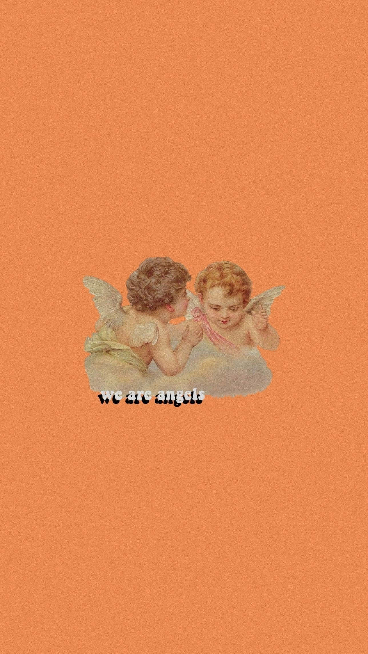 Aesthetic Angel, vintage-style cherubs, wings, Full HD Phone Wallpaper