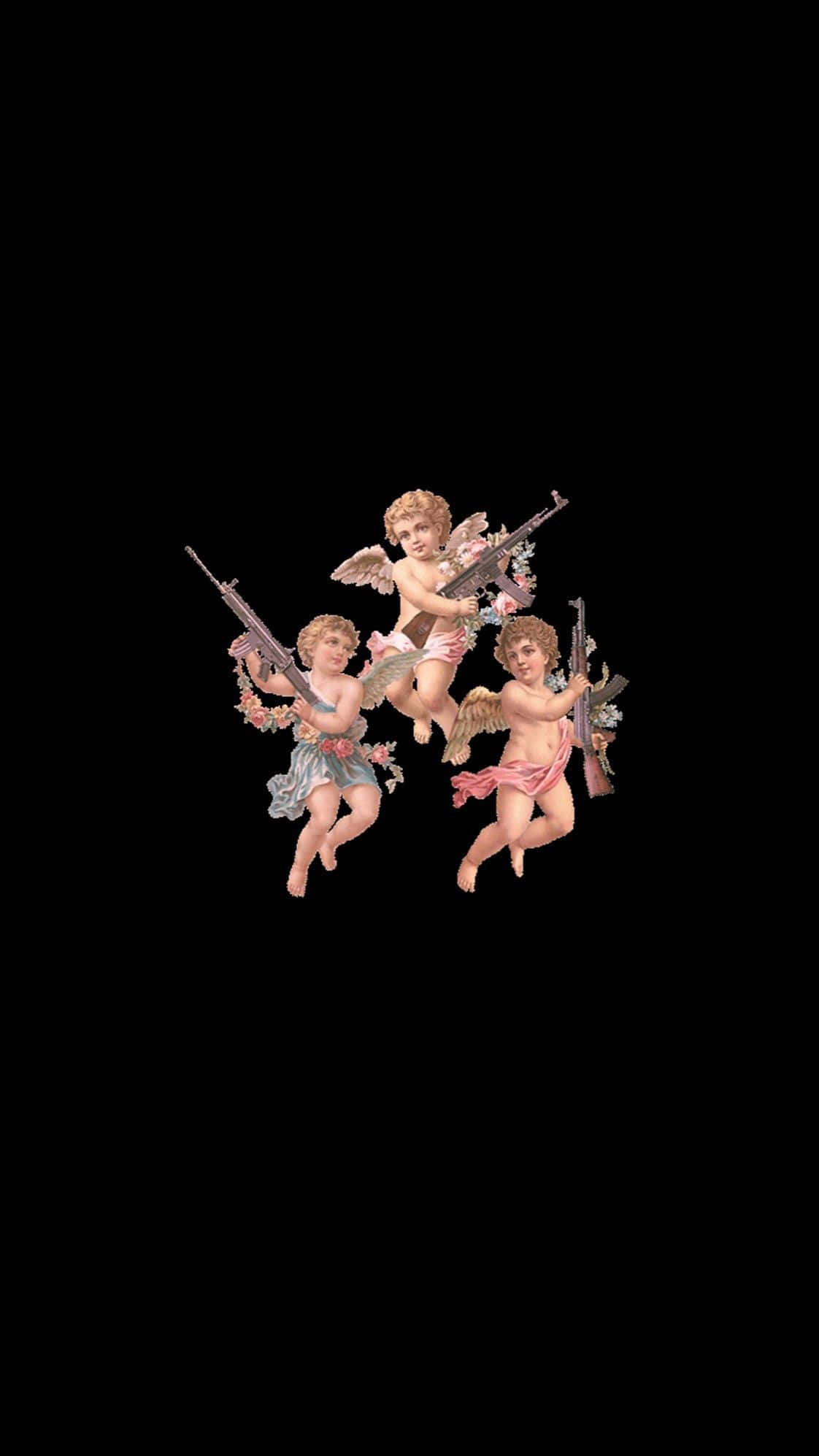 Aesthetic Angel, cherubic angels, wings, Full HD Phone Wallpaper