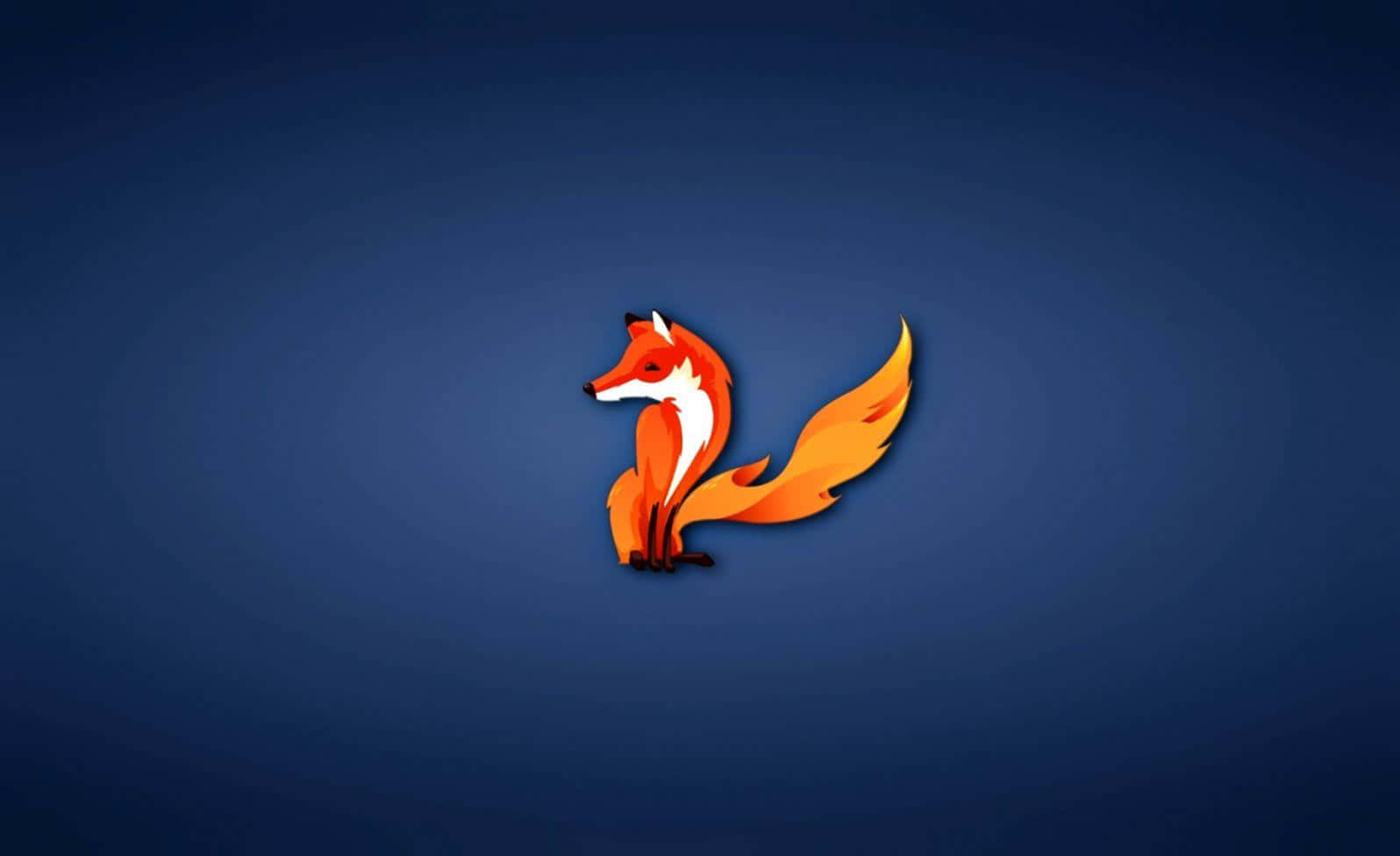 minimalist animal, orange fox, flowing tail, HD Desktop Wallpaper