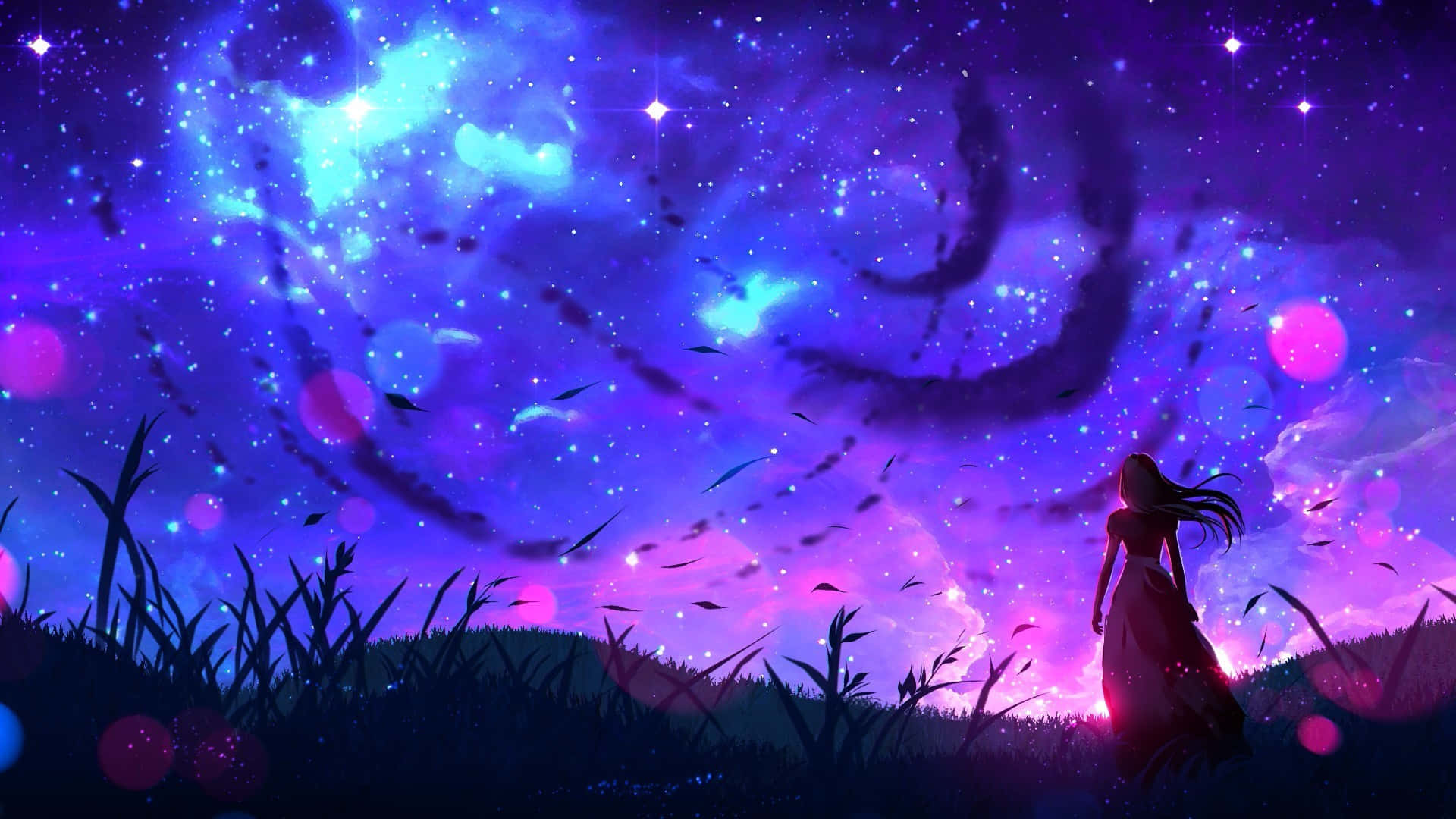 Tranquil Night Sky, cosmic sky, stars, Full HD Desktop Wallpaper