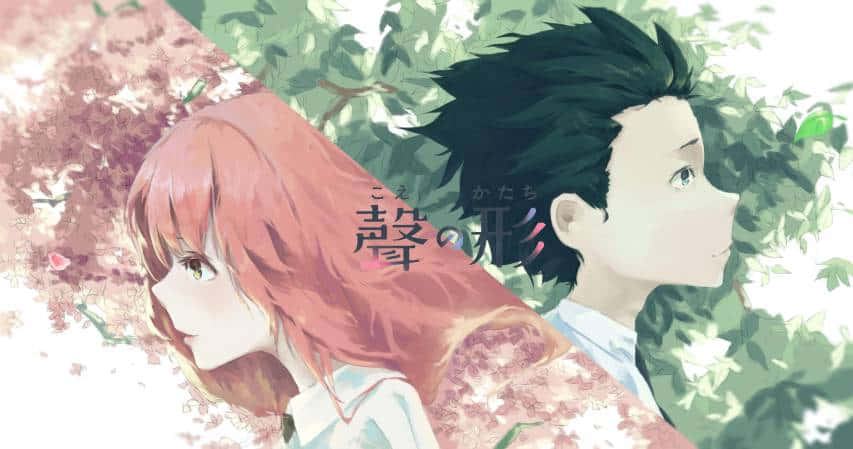 anime teens, canopy of blooming cherry blossoms, soft pastel hues, SD Desktop Wallpaper