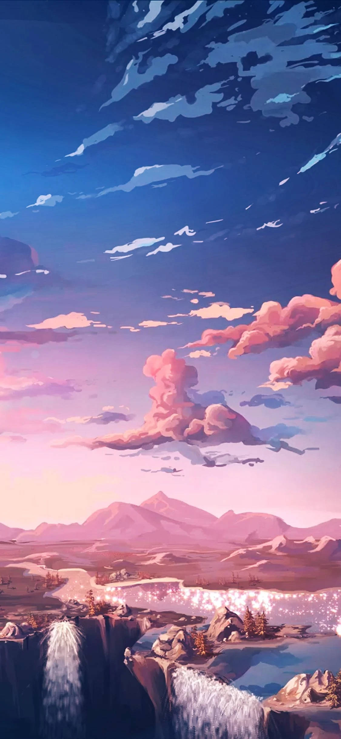 iPhone X, pink, anime, Full HD Phone Wallpaper