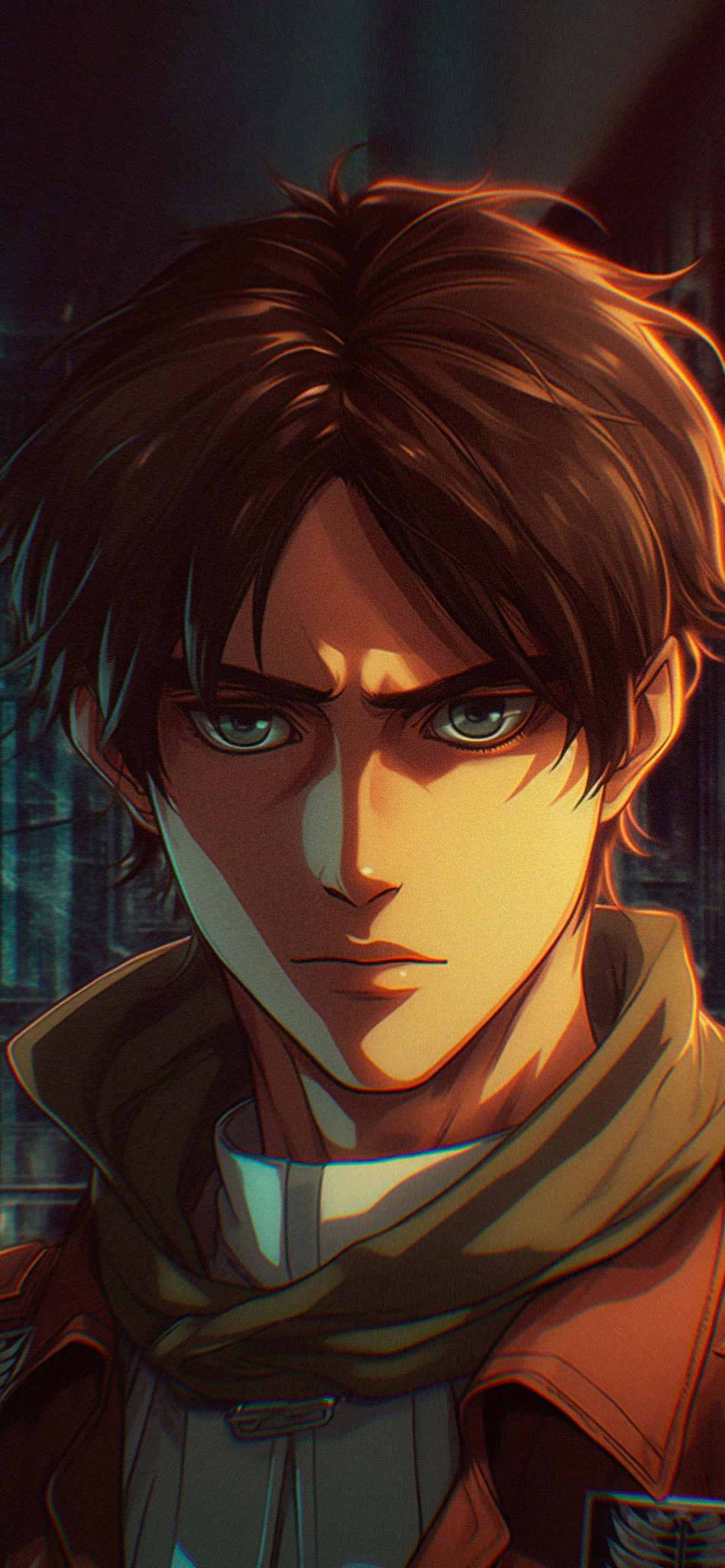 A O T, anime male, brown hair, 2K Phone Wallpaper