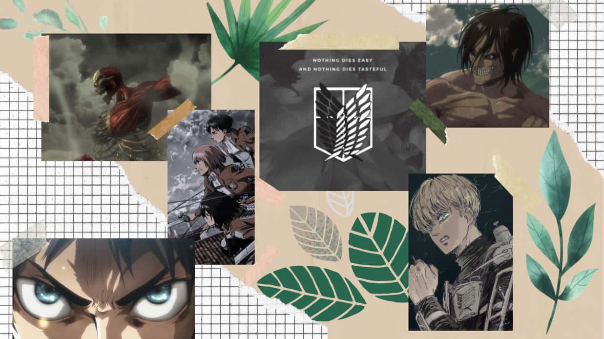 Attack on Titan, anime characters, symbols, SD Desktop Wallpaper