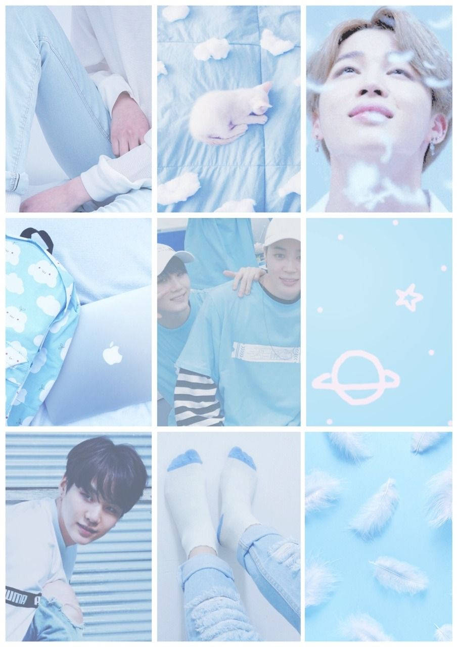 Aesthetic Baby Blue, baby blue, young men, HD Phone Wallpaper