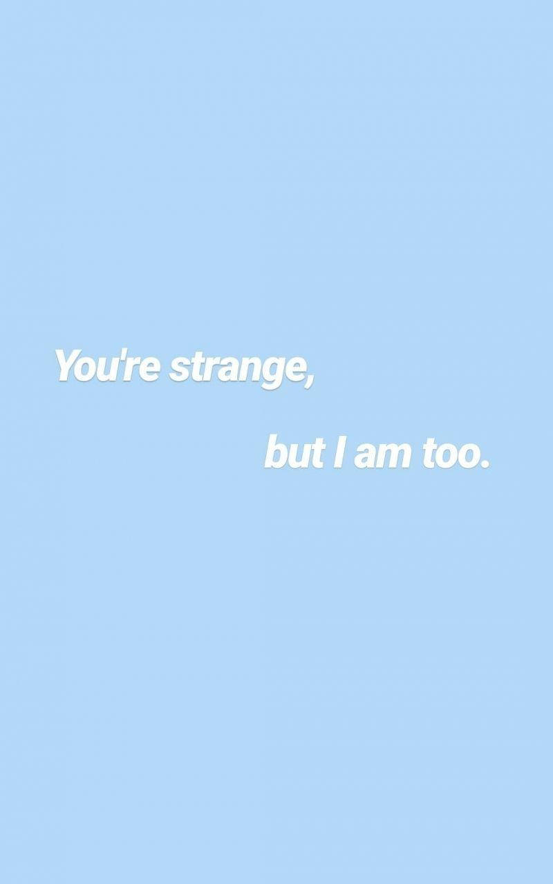 Aesthetic Baby Blue, soft pastel blue, white text, HD Phone Wallpaper