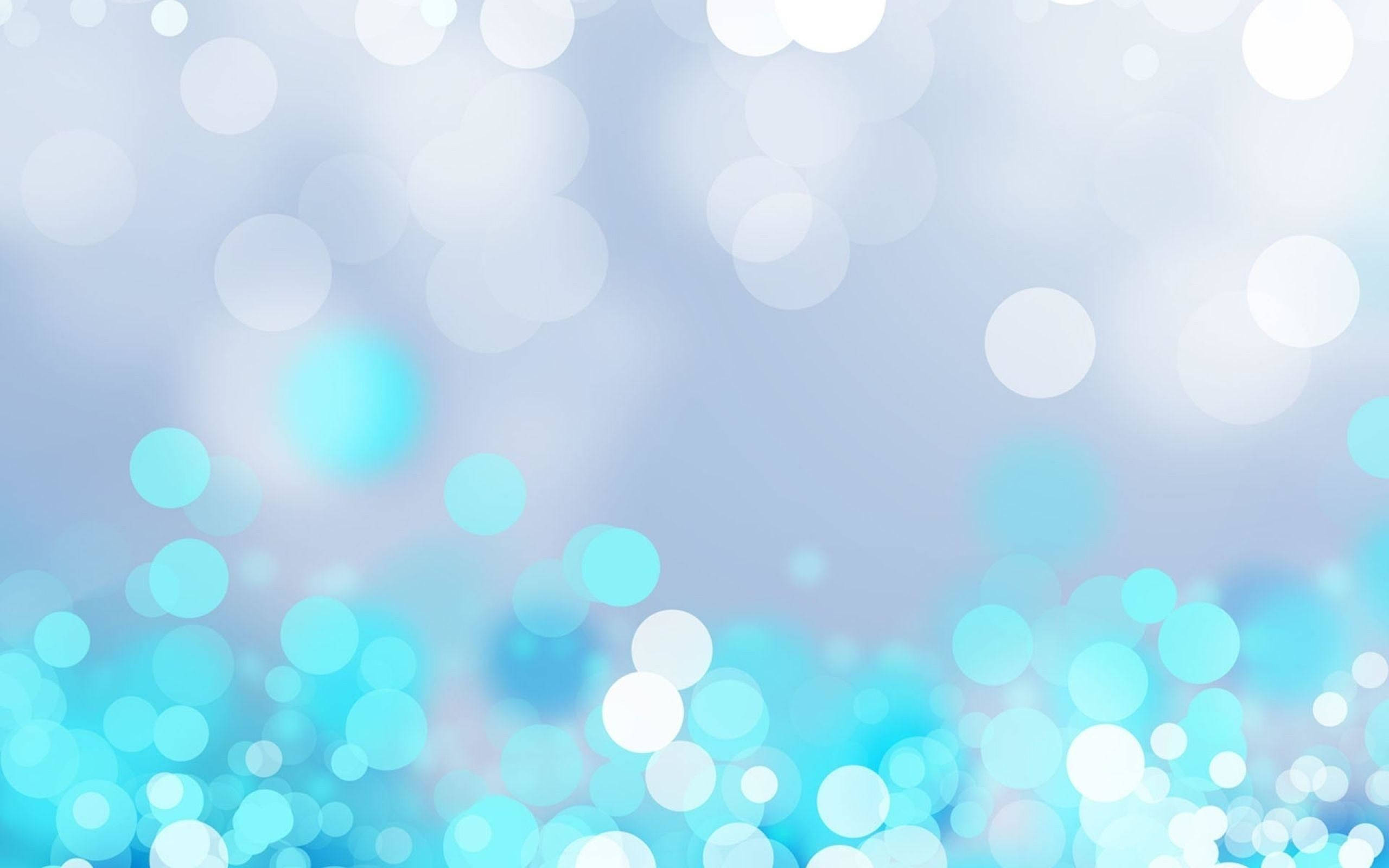Aesthetic Baby Blue, soft blue, white bokeh lights, 2K Desktop Wallpaper