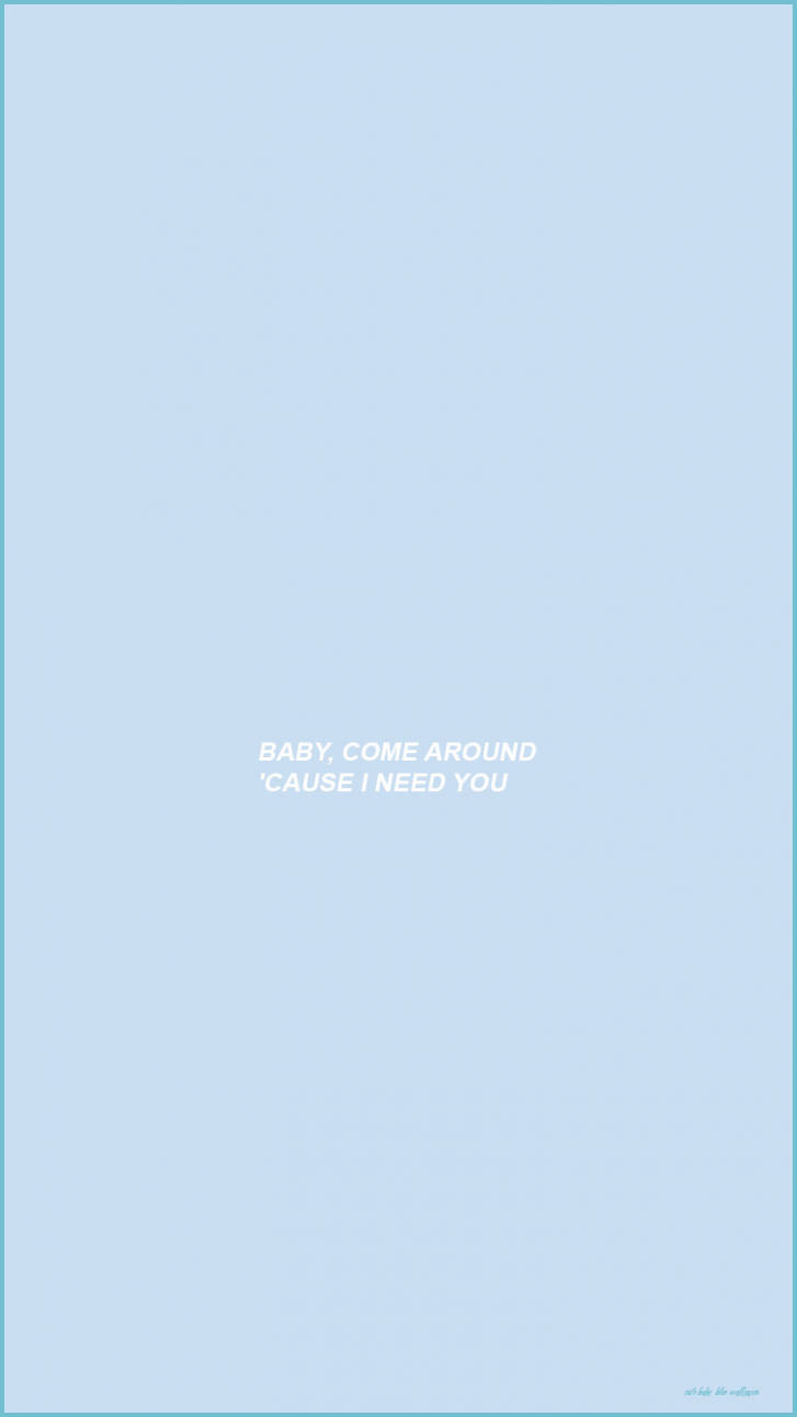 Aesthetic Baby Blue, light blue, white text, HD Phone Wallpaper