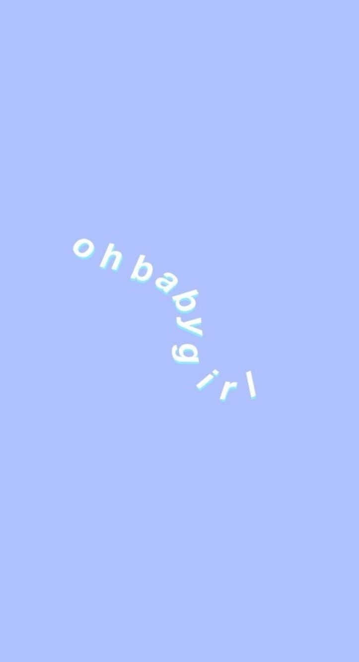 Aesthetic Baby Blue, light blue, faint glowing text, HD Phone Wallpaper