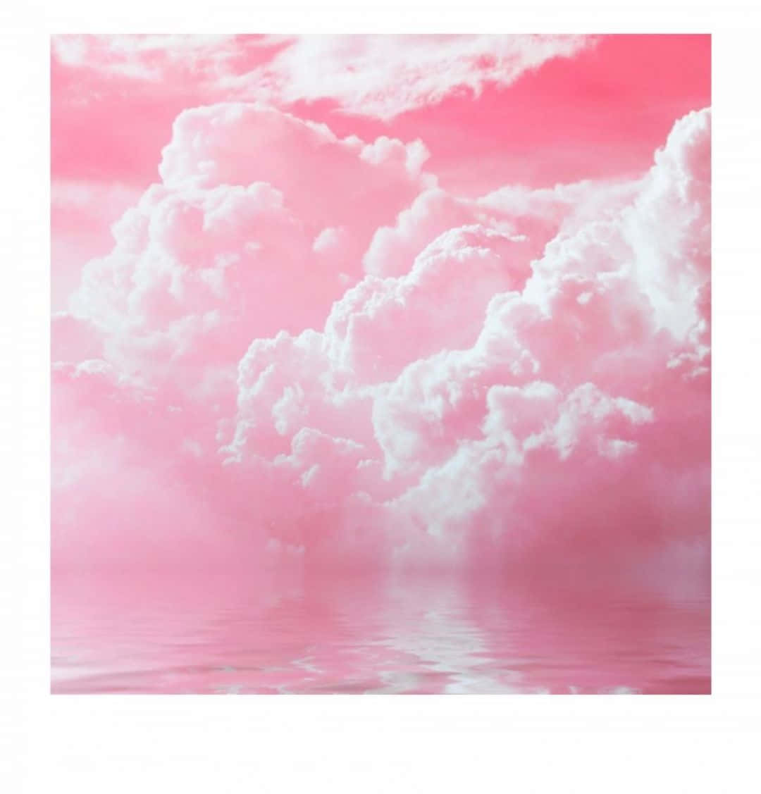 Aesthetic Baby Pink, pink sky, fluffy white clouds, SD Phone Wallpaper