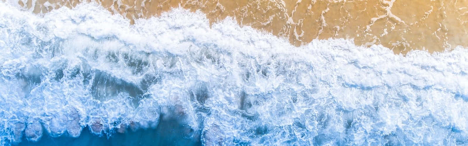 Aesthetic Beach Laptop, turquoise water, golden sandy shore, HD Desktop Wallpaper