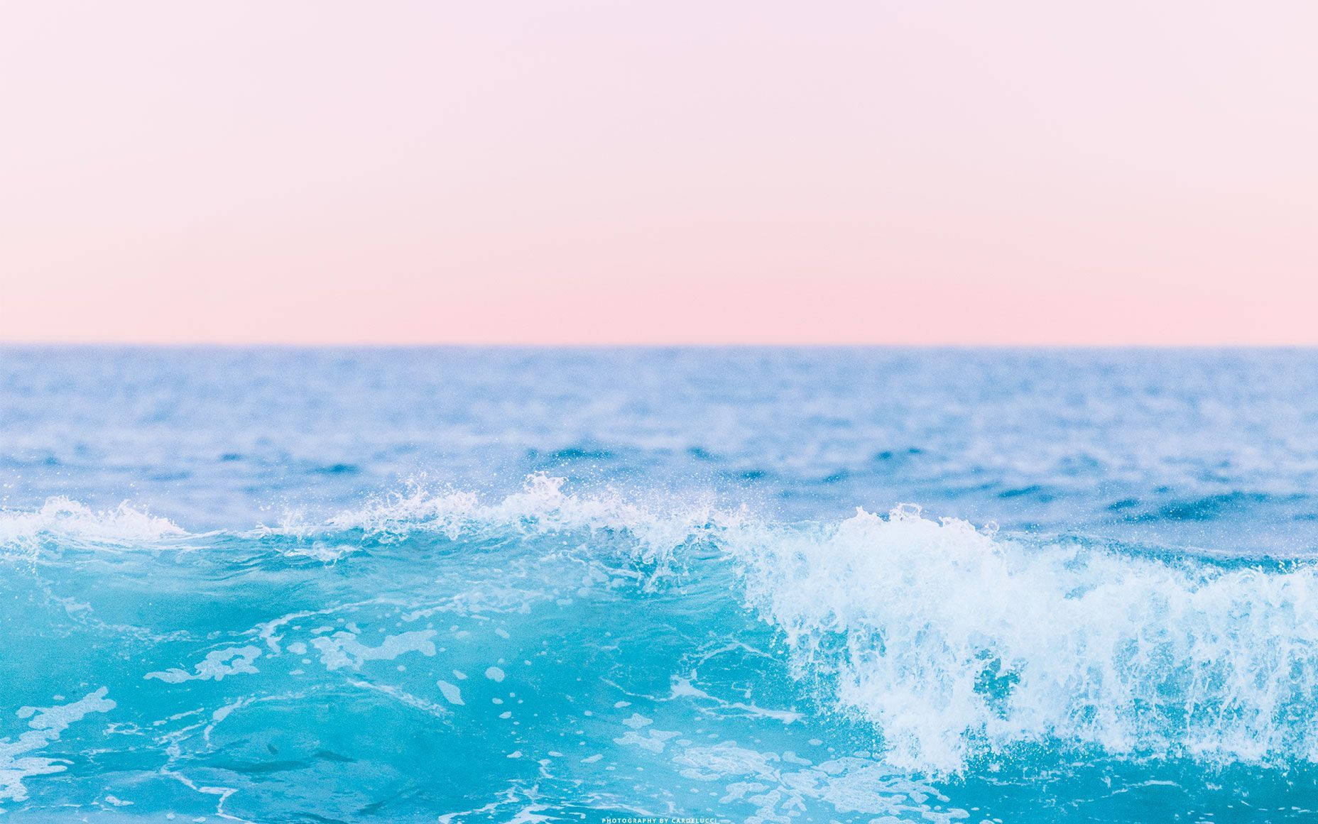 Aesthetic Beach, turquoise ocean wave, white foam, HD Desktop Wallpaper
