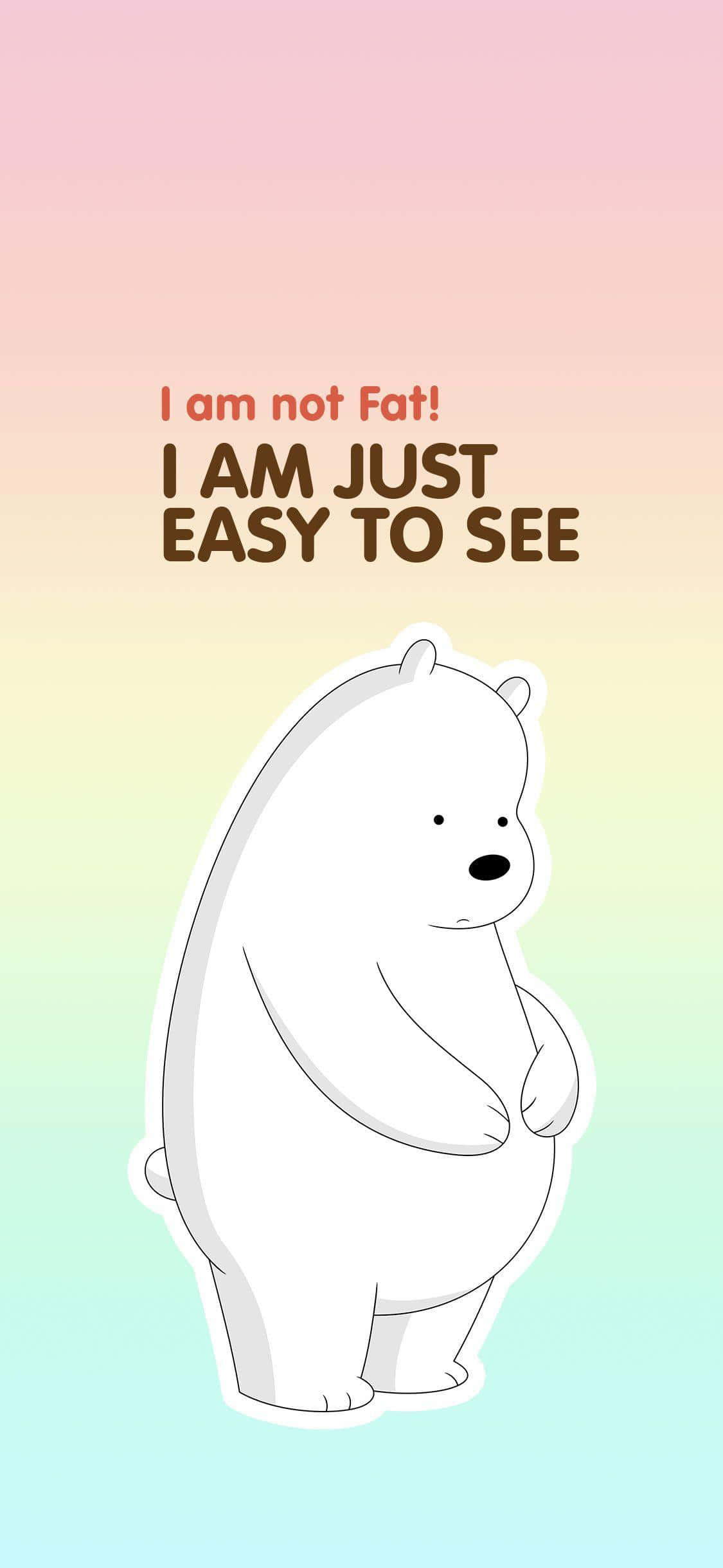 Aesthetic Bear, cartoon polar bear, pastel gradient background, Full HD Phone Wallpaper