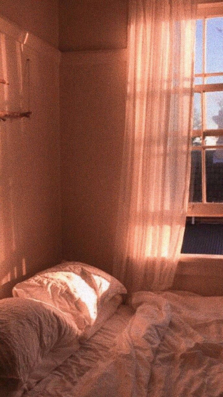 sunlight, sheer curtains, rumpled bed, HD Phone Wallpaper