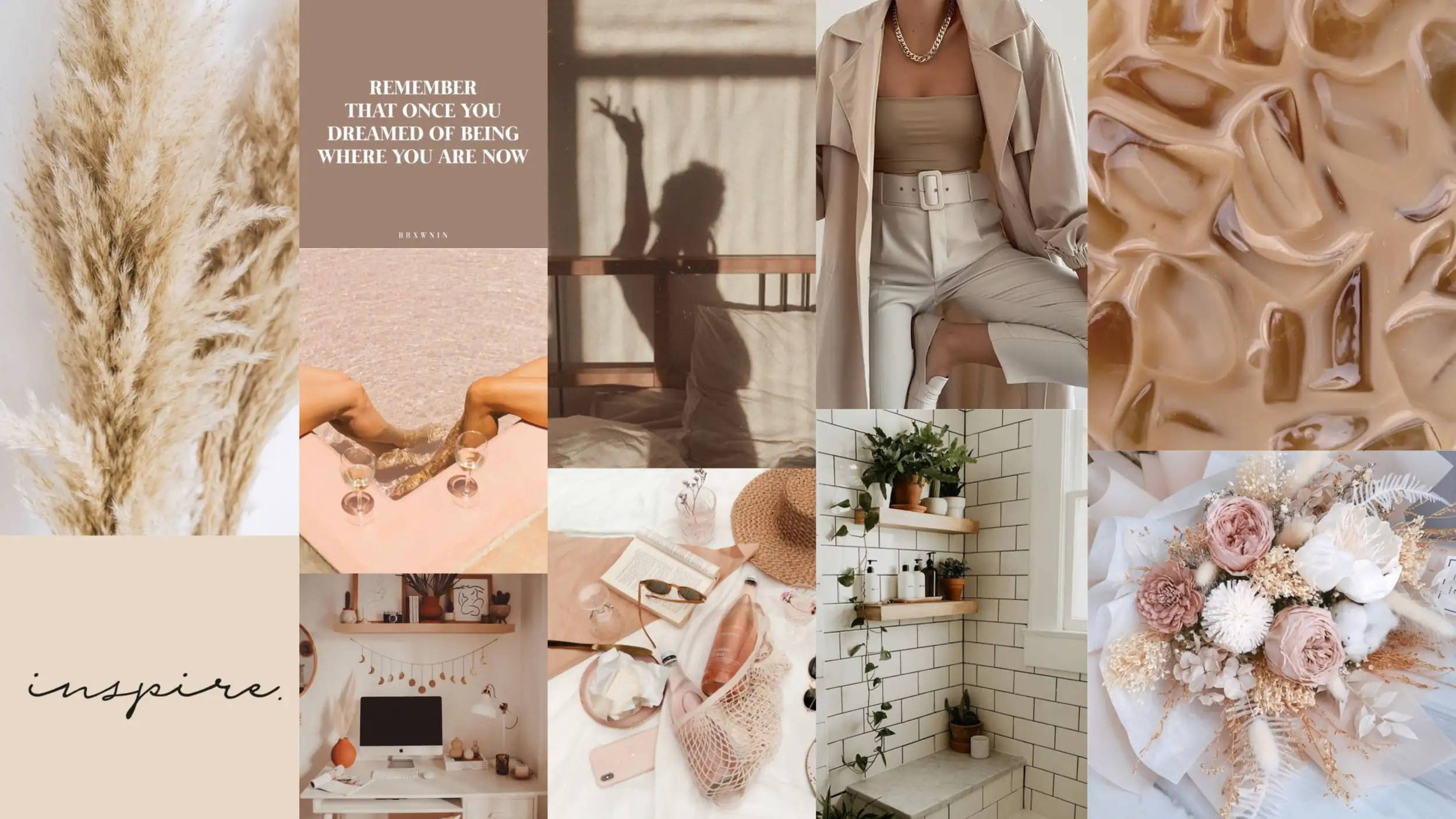 beige-toned, pampas grass, trench coat, Full HD Desktop Wallpaper