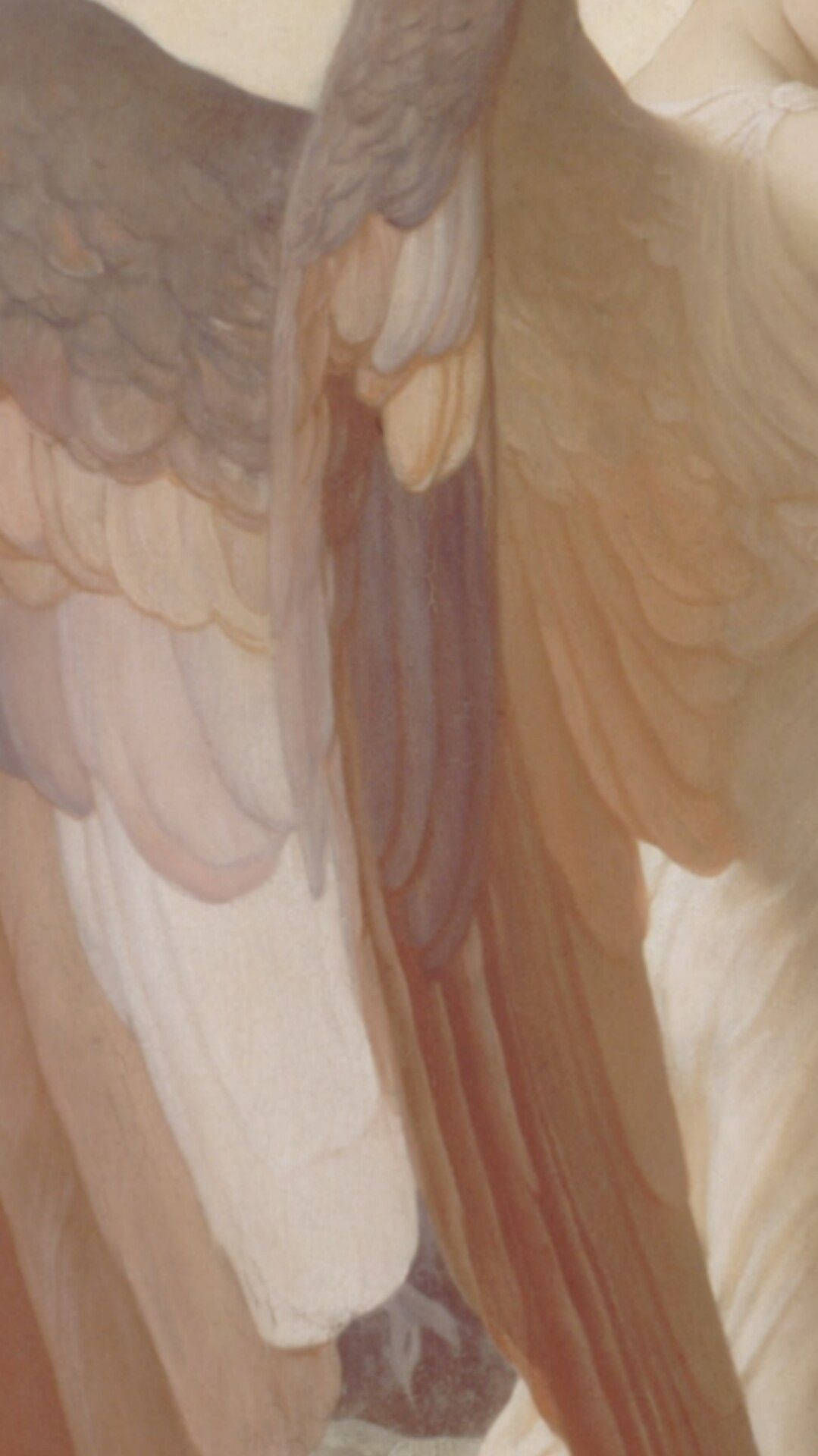 Aesthetic Beige, angel wings, soft earthy tones, Full HD Phone Wallpaper