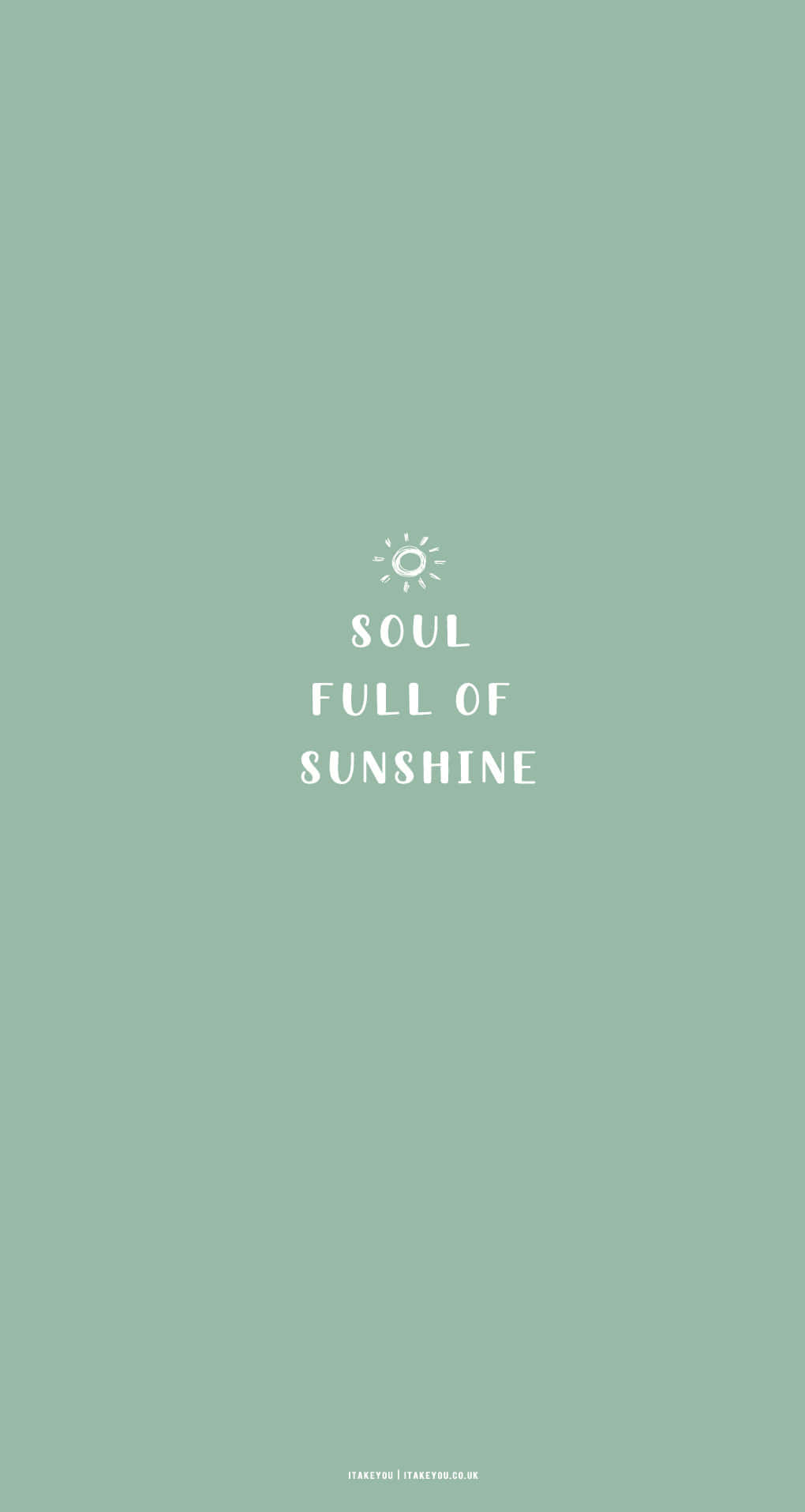 mint green, white text, soul full of sunshine, HD Phone Wallpaper