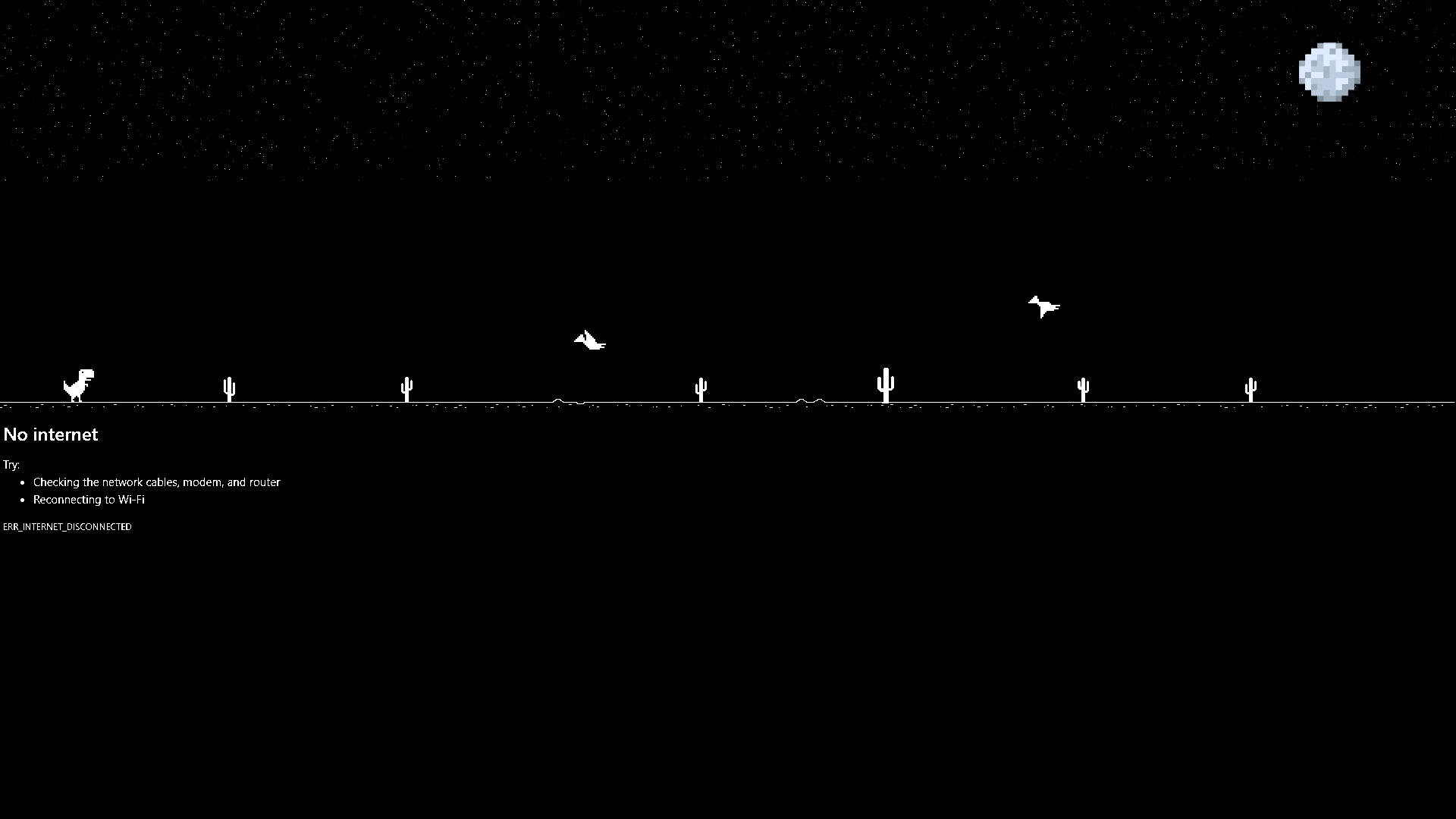 Black And White Aesthetic, no internet error message, pixelated desert scene, Full HD Desktop Wallpaper