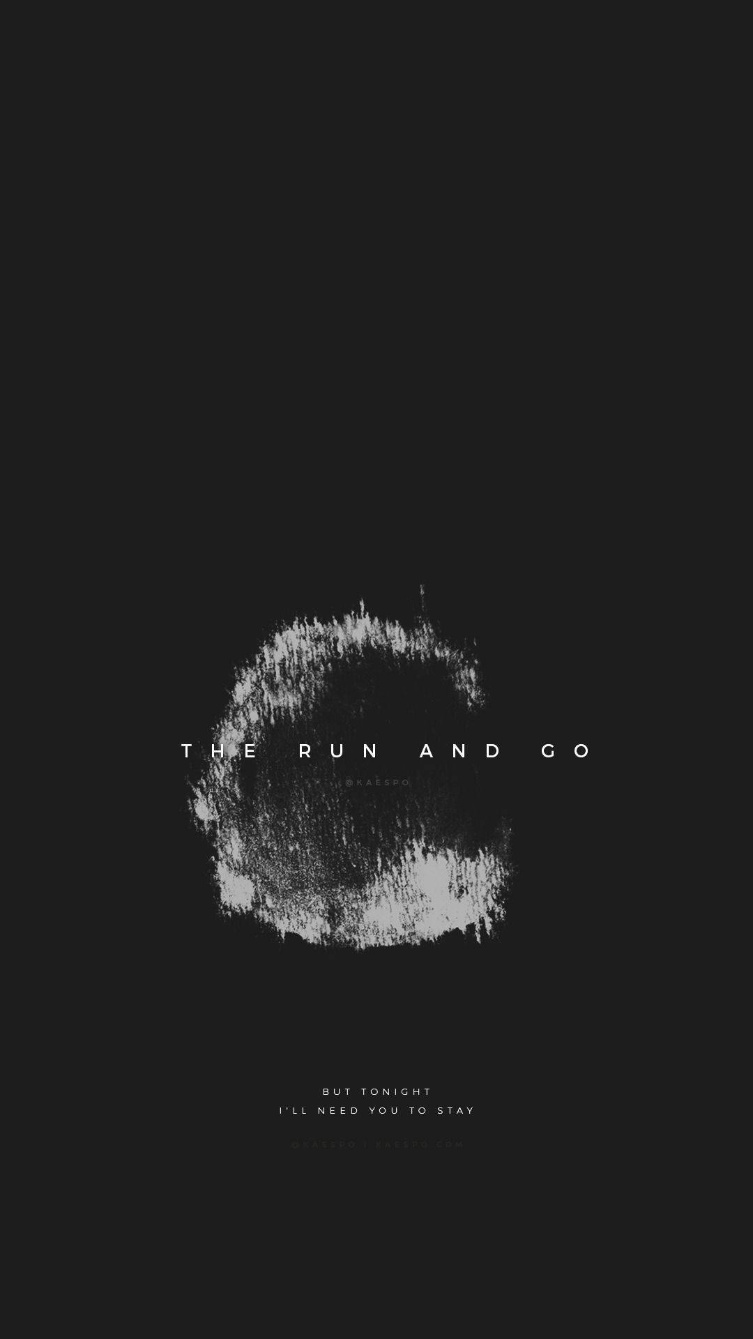 The Run And Go, black wallpaper, white textured circle, Full HD Phone Wallpaper