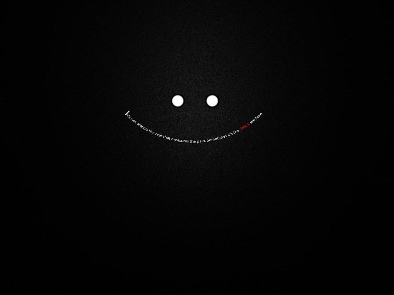 fake smile, minimalist black background, white dots, HD Desktop Wallpaper