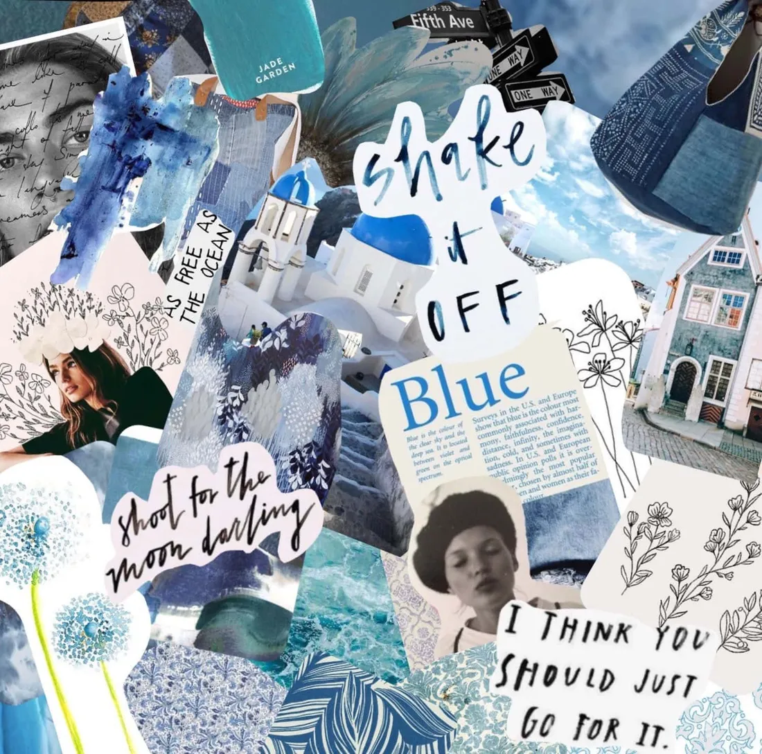 Aesthetic Blue Collage