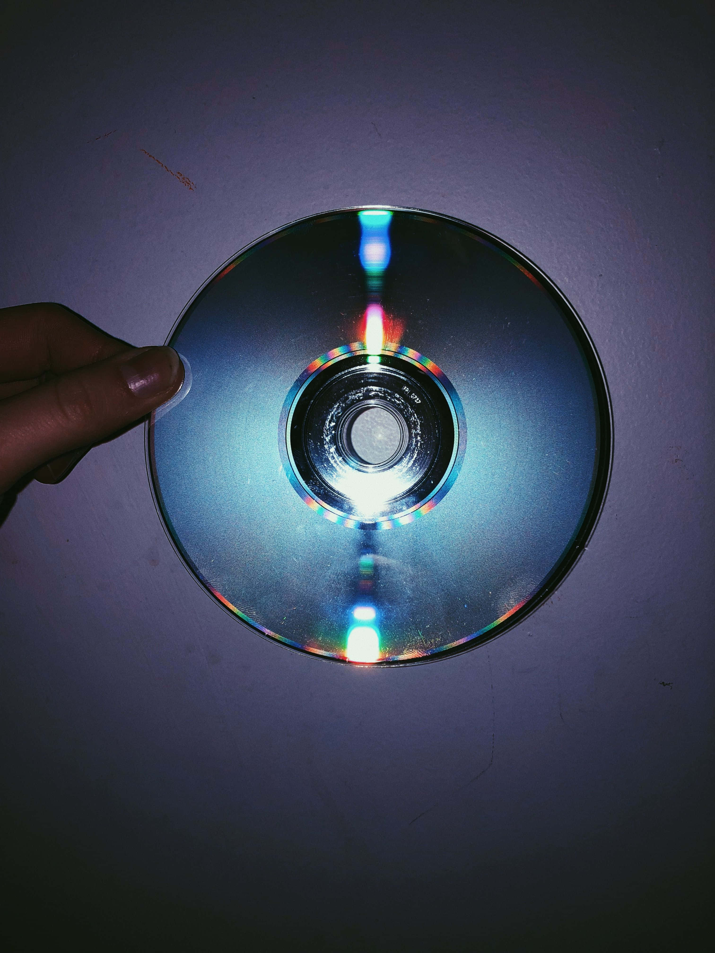 Aesthetic Blue Grunge, CD, dim purple wall, 4K Phone Wallpaper
