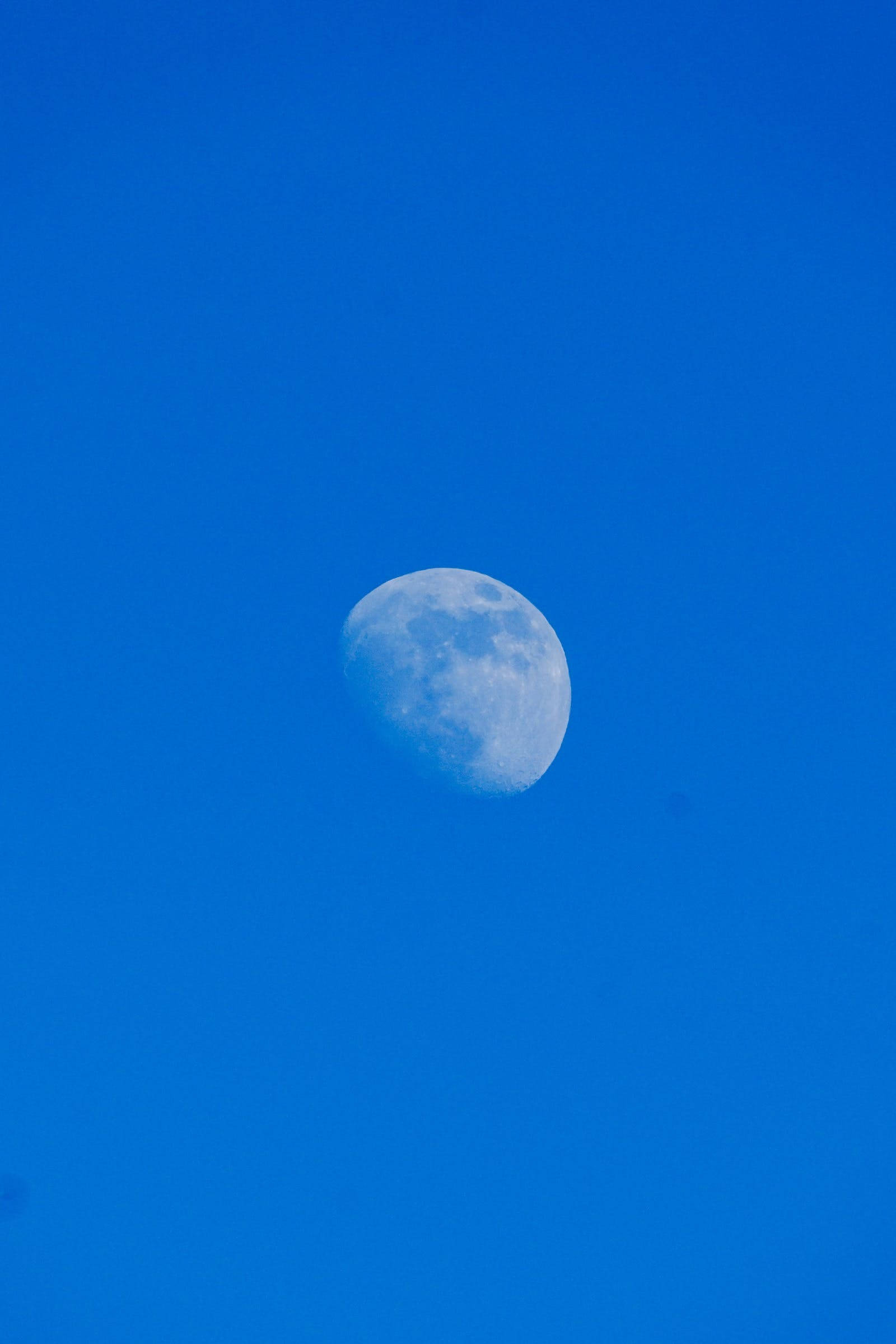 Full Moon, Aesthetic Blue iPhone, crescent moon, Full HD Phone Wallpaper