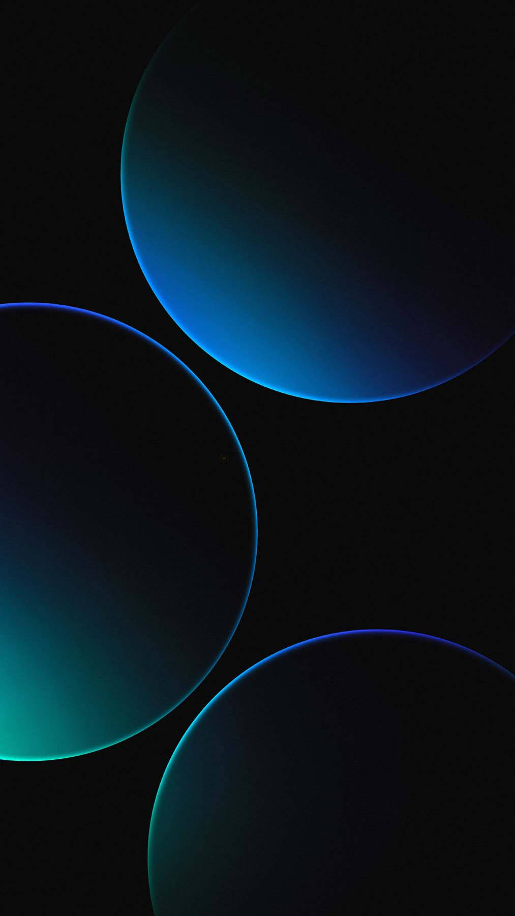 blue circles, glowing blue, teal spheres, HD Phone Wallpaper