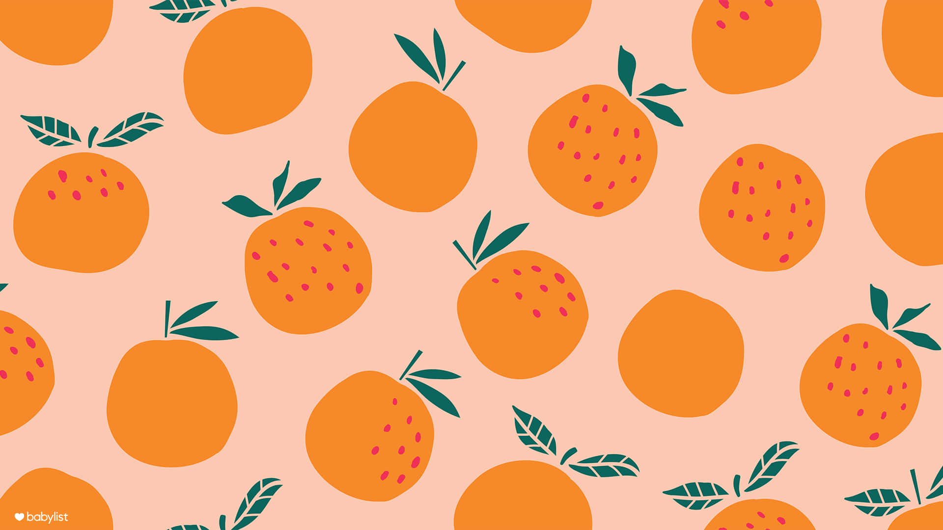 boho mac, orange fruits, green leaves, Full HD Desktop Wallpaper