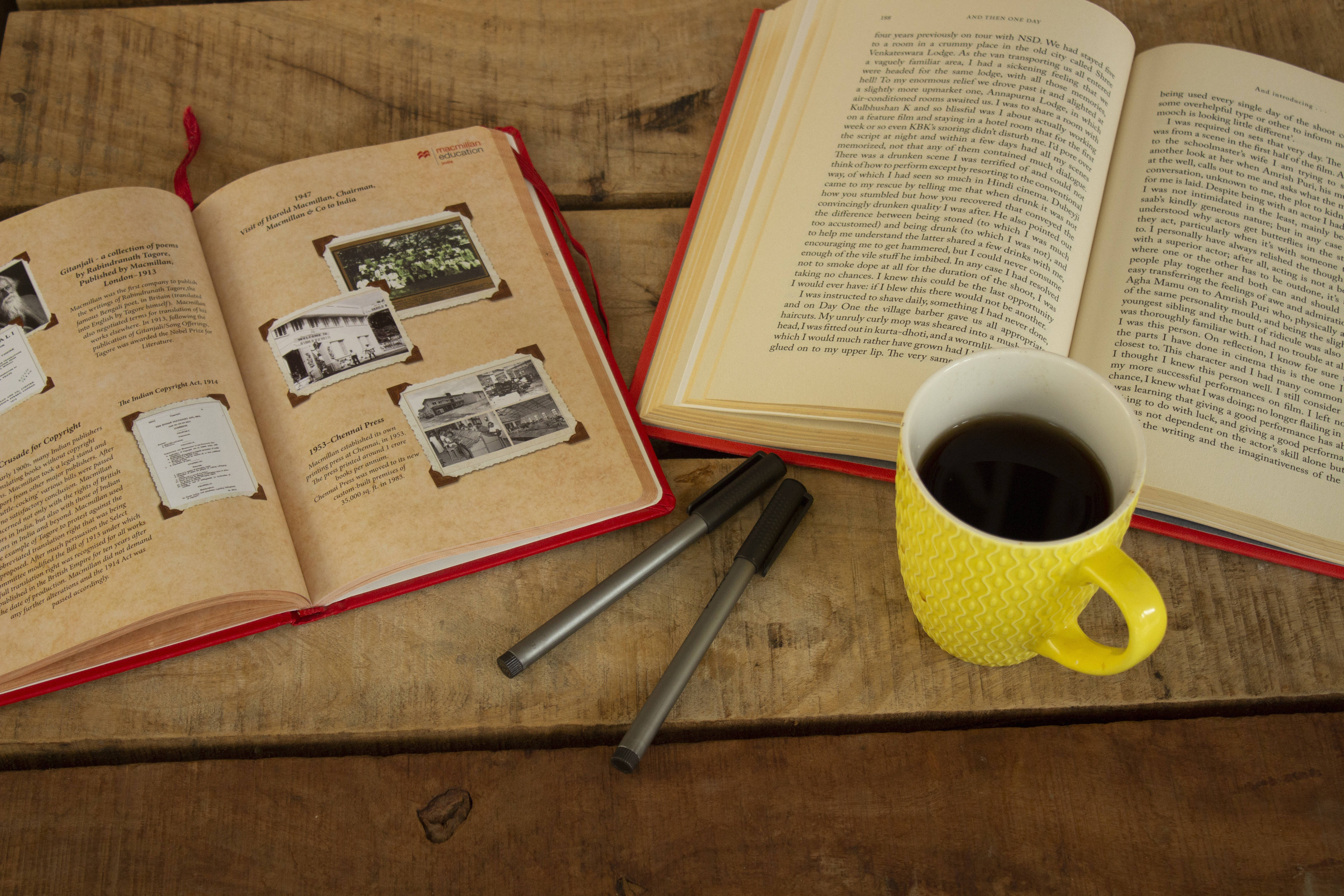 vintage photos, rustic wooden table, yellow highlighter, 5K Desktop Wallpaper