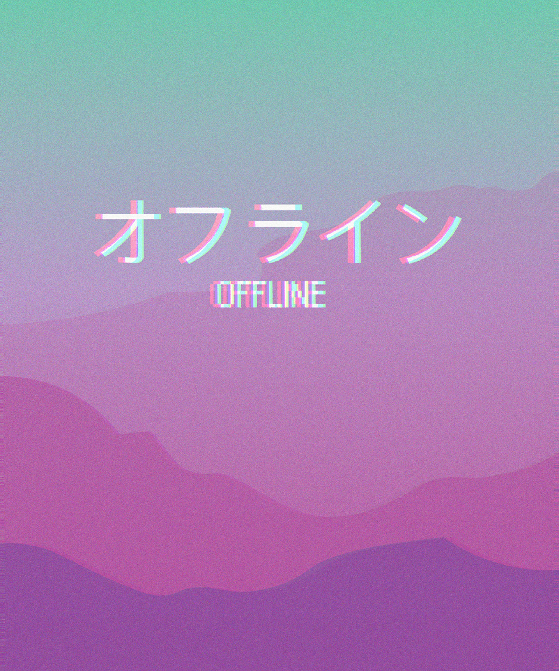 Aesthetic Boy, gradient purple and teal, glitchy, Full HD Phone Wallpaper