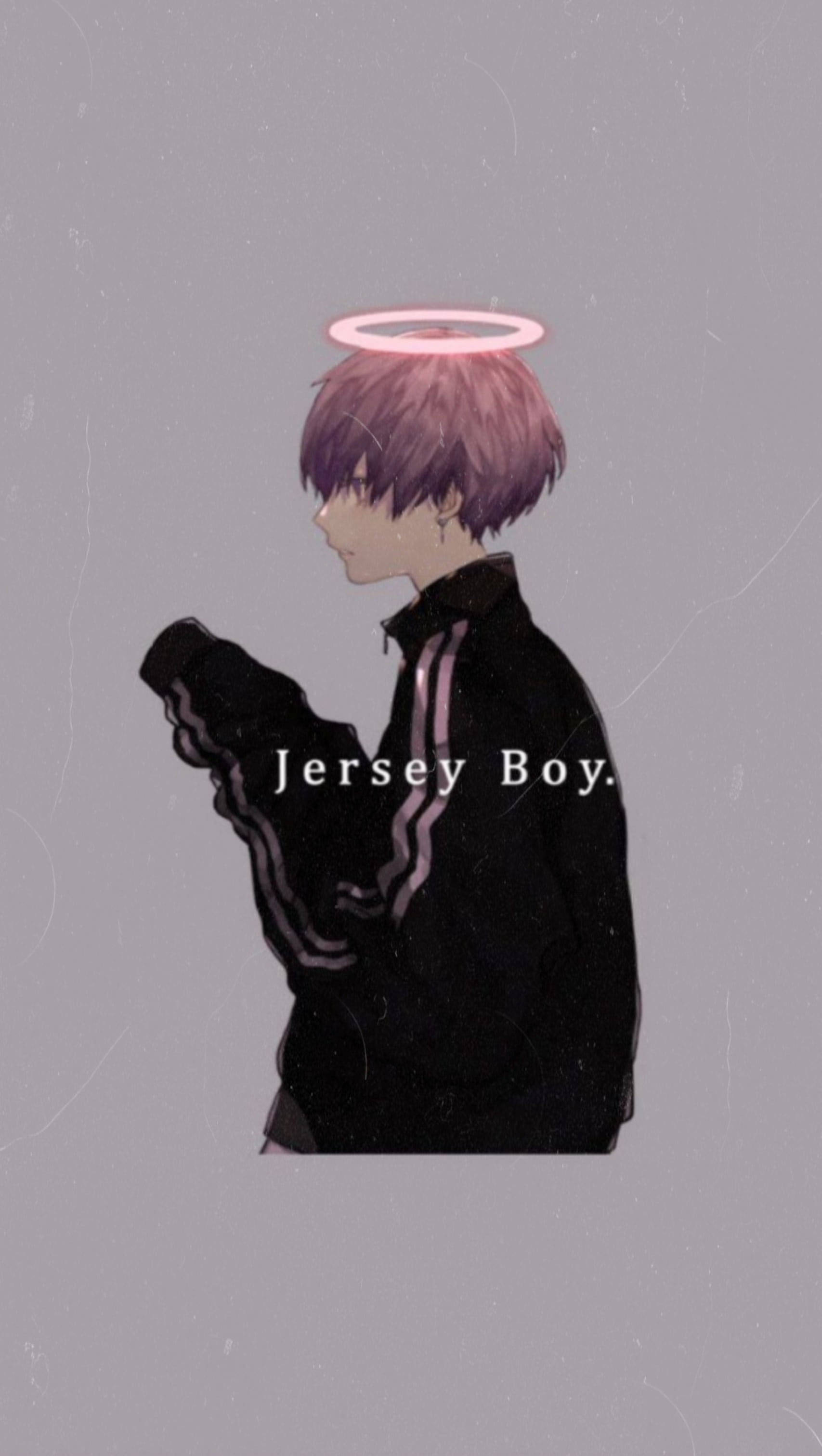 Aesthetic Boy, jersey angel, pink hair, 2K Phone Wallpaper