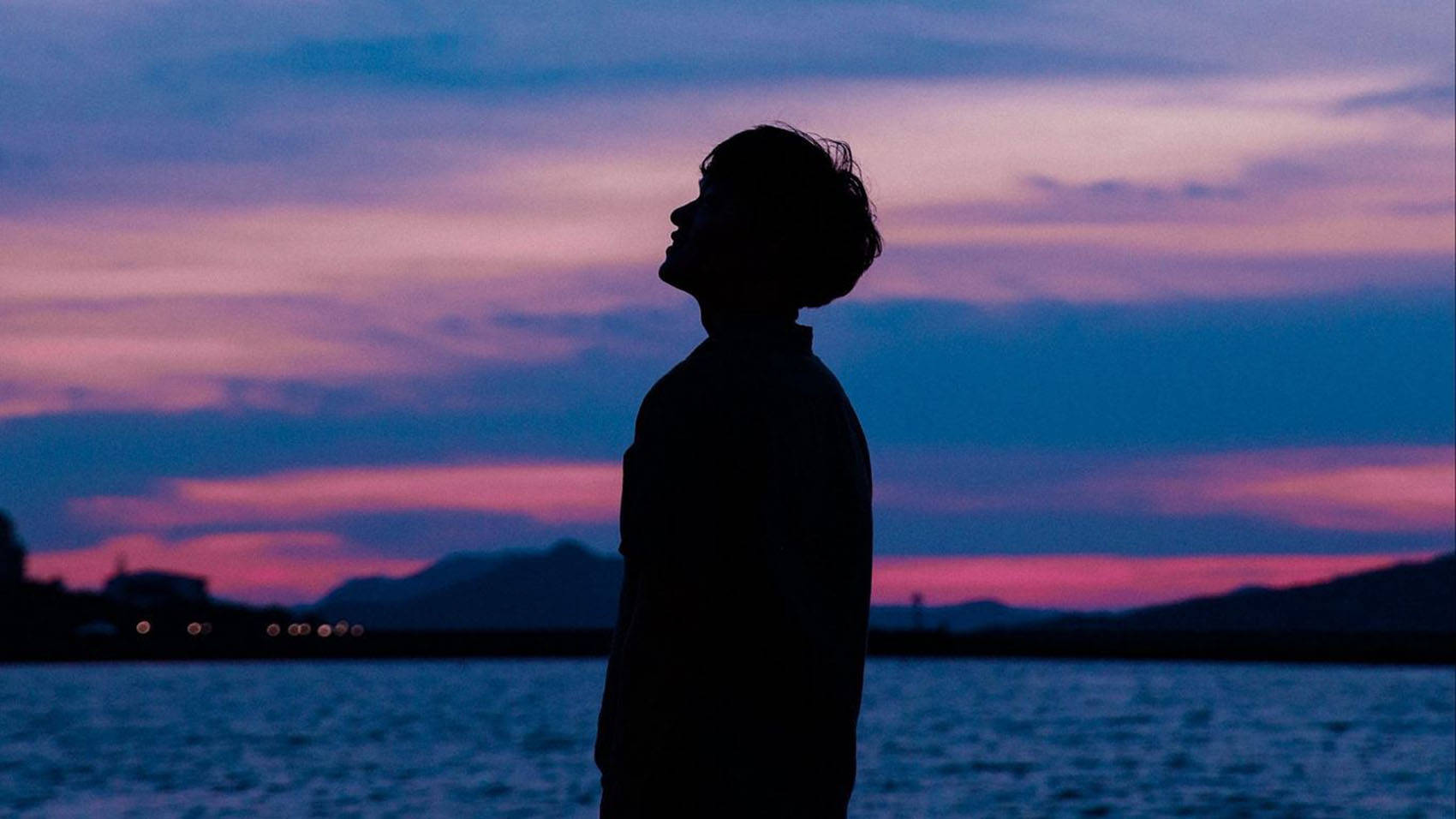 Aesthetic Boy, dreamy sunset, vibrant purple and pink twilight sky, HD Desktop Wallpaper