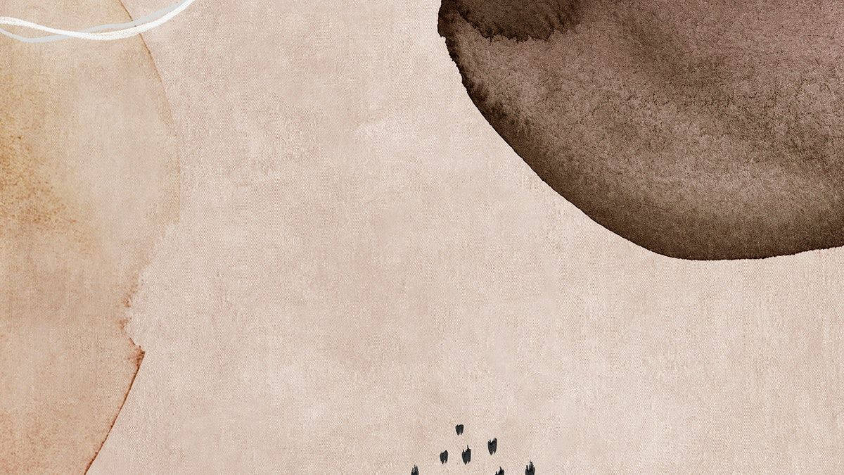 brown aesthetic, botanical elements, watercolor, SD Desktop Wallpaper
