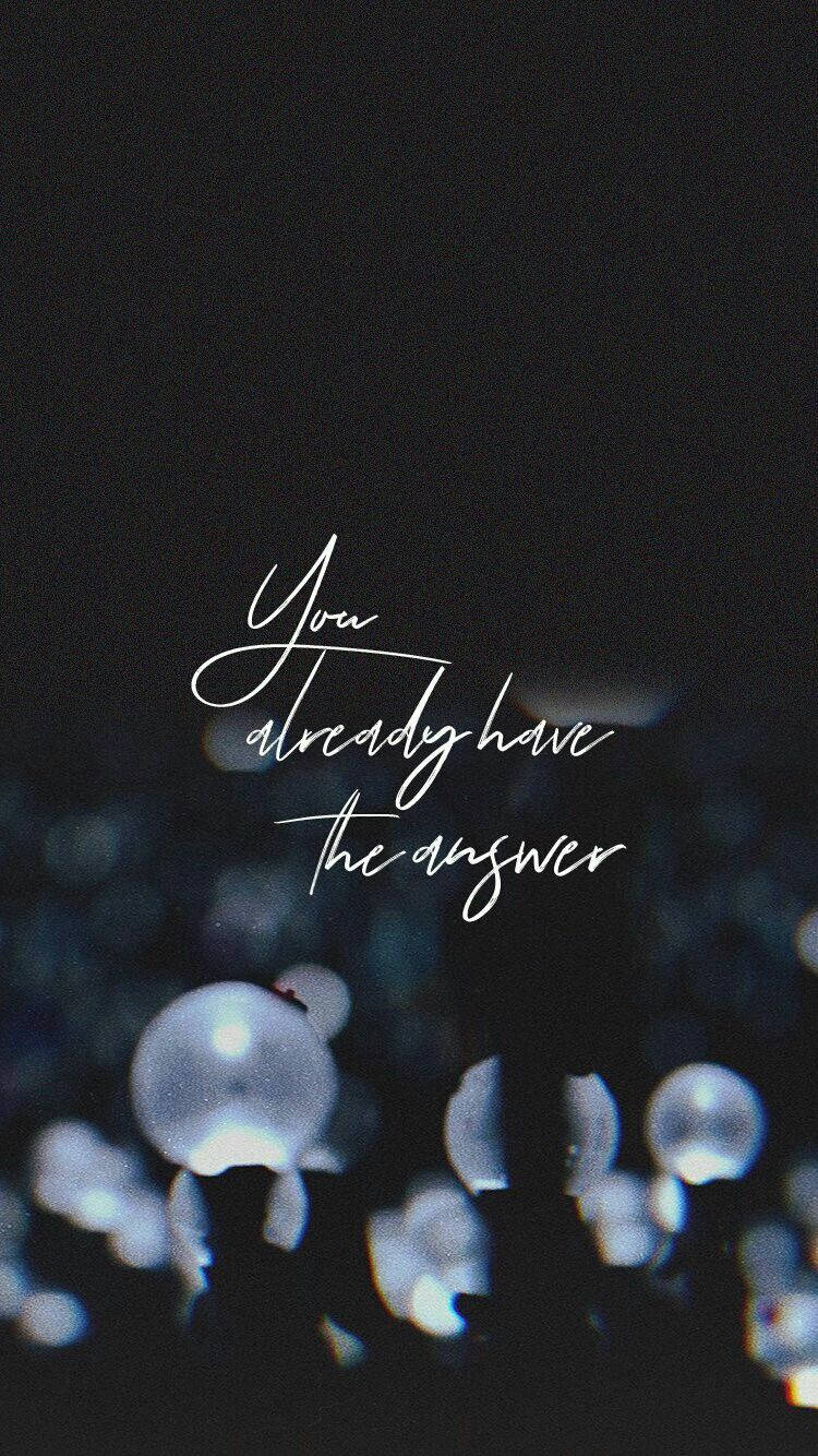 Aesthetic Bts, white cursive text, dark background, HD Phone Wallpaper